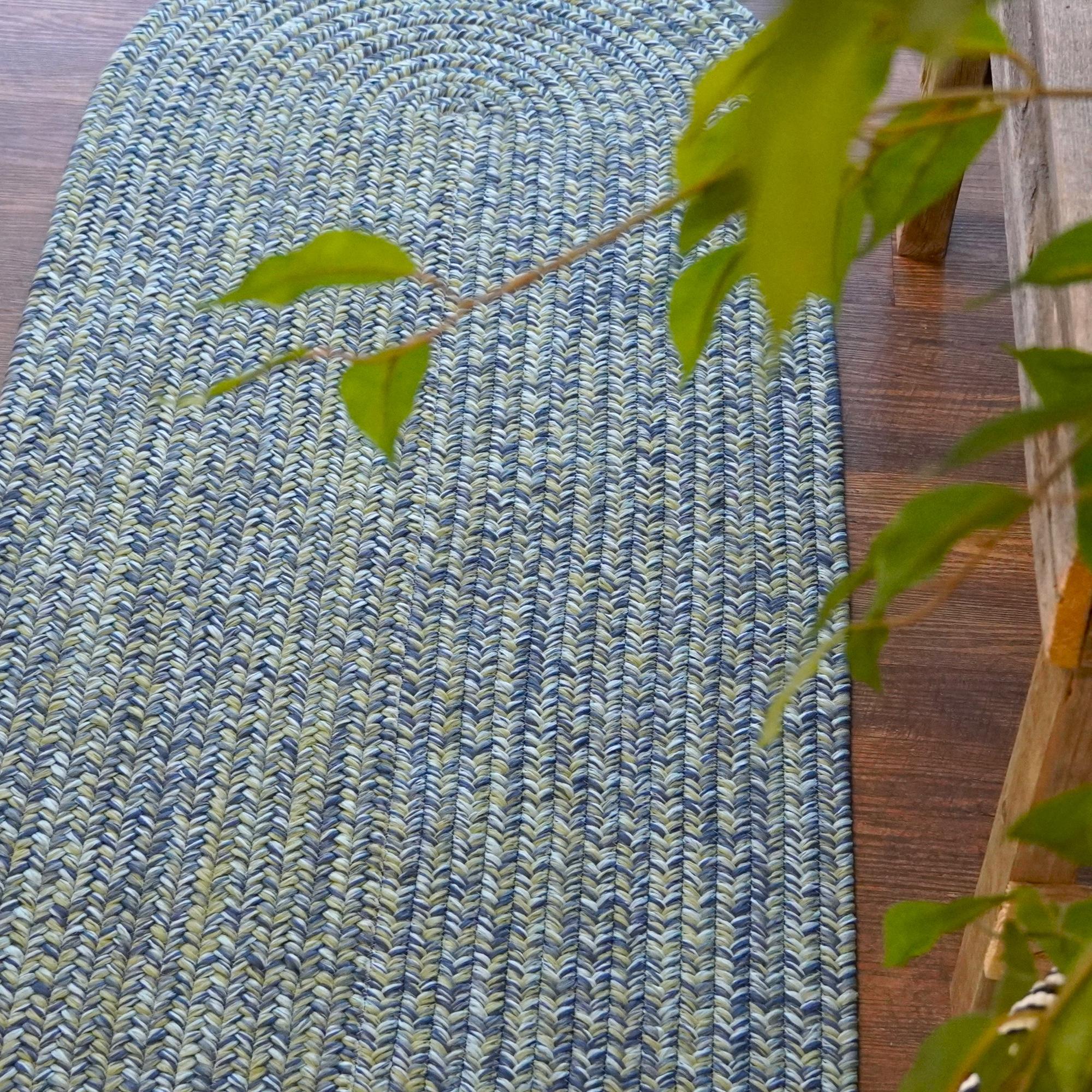 Braided A348 Blue Rugs #color_blue