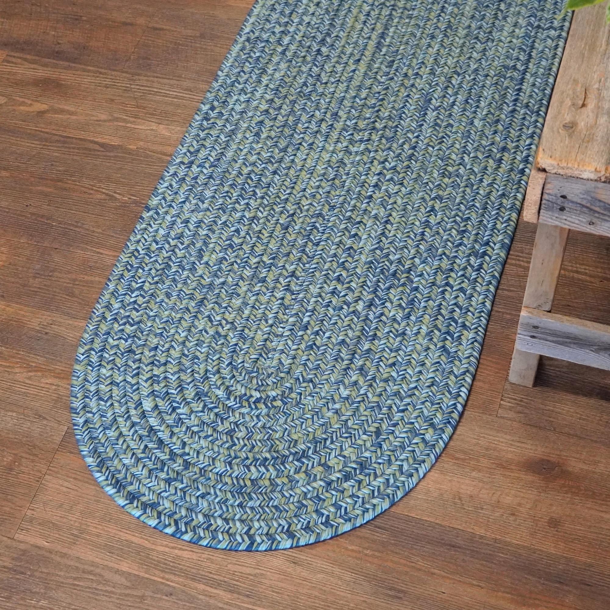 Braided A348 Blue Rugs #color_blue