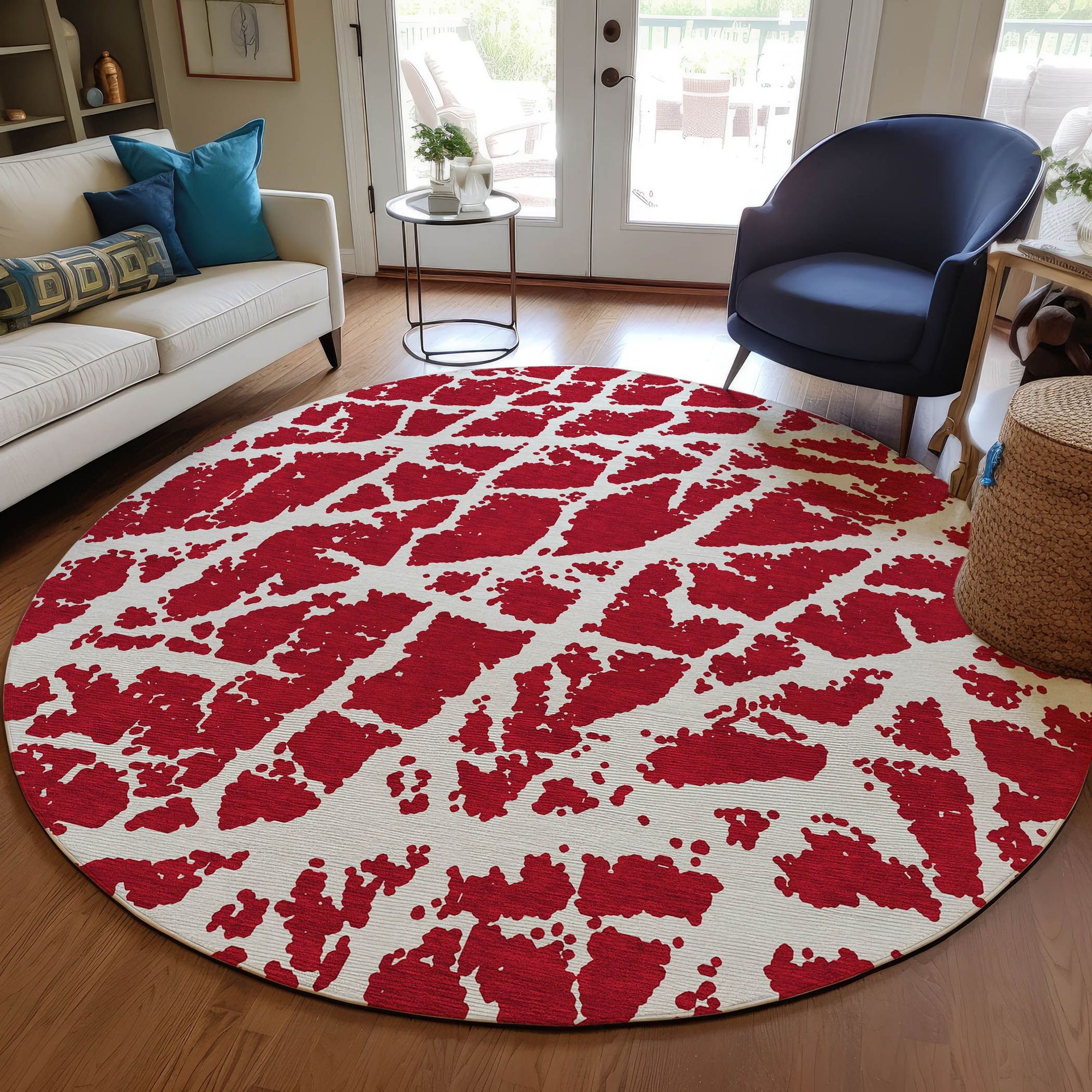 Machine Made ACN501 Red  Rugs #color_red 