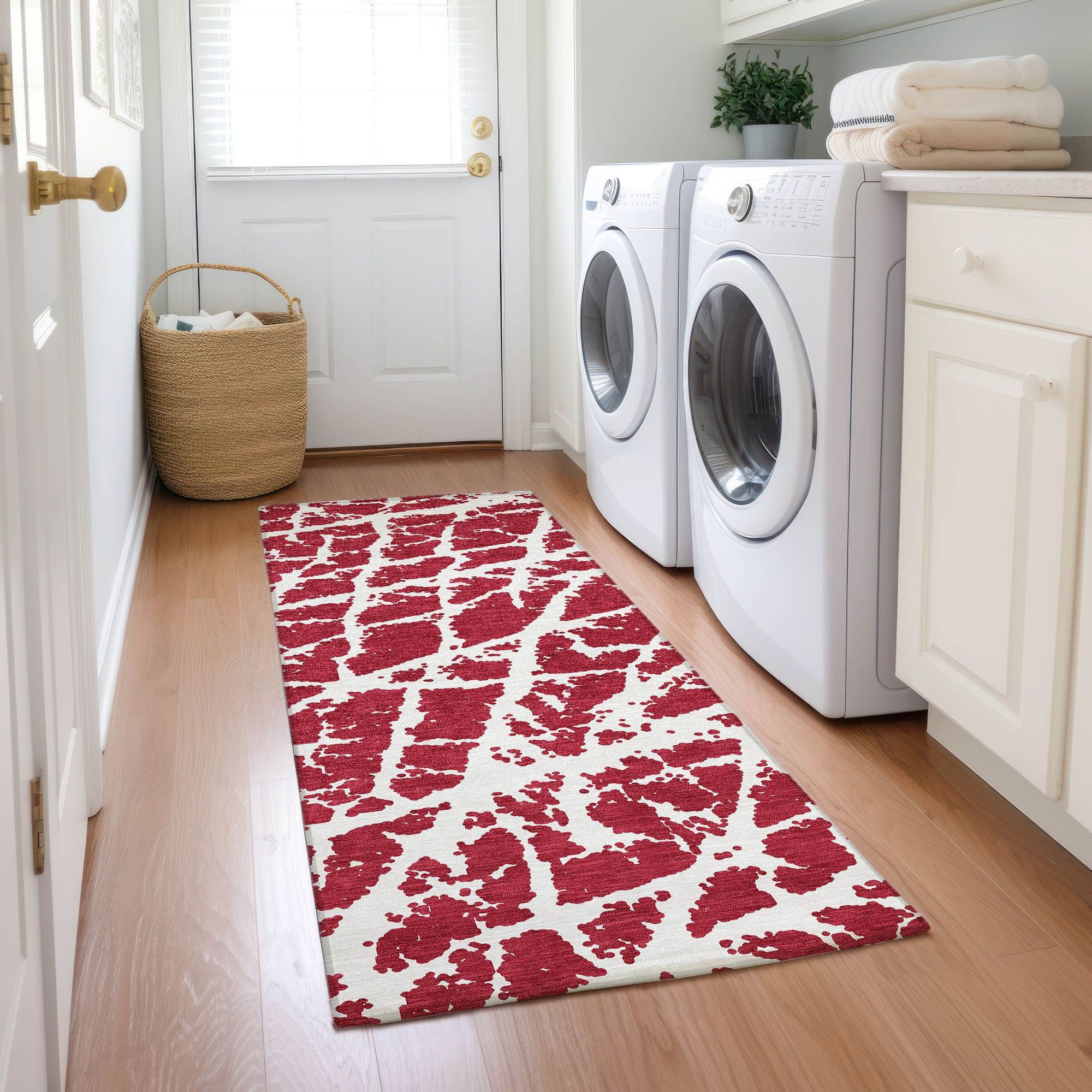 Machine Made ACN501 Red  Rugs #color_red 