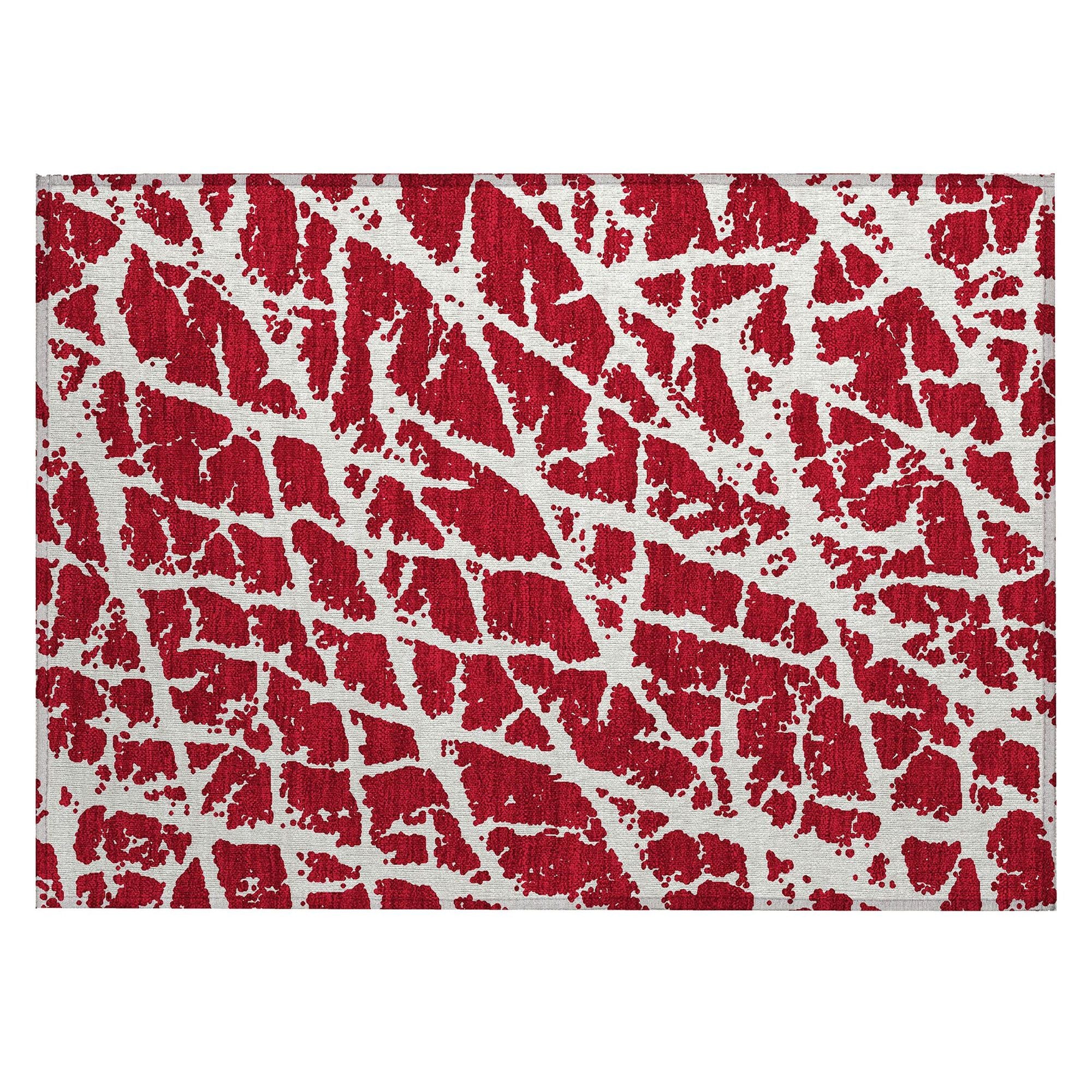 Machine Made ACN501 Red  Rugs #color_red 