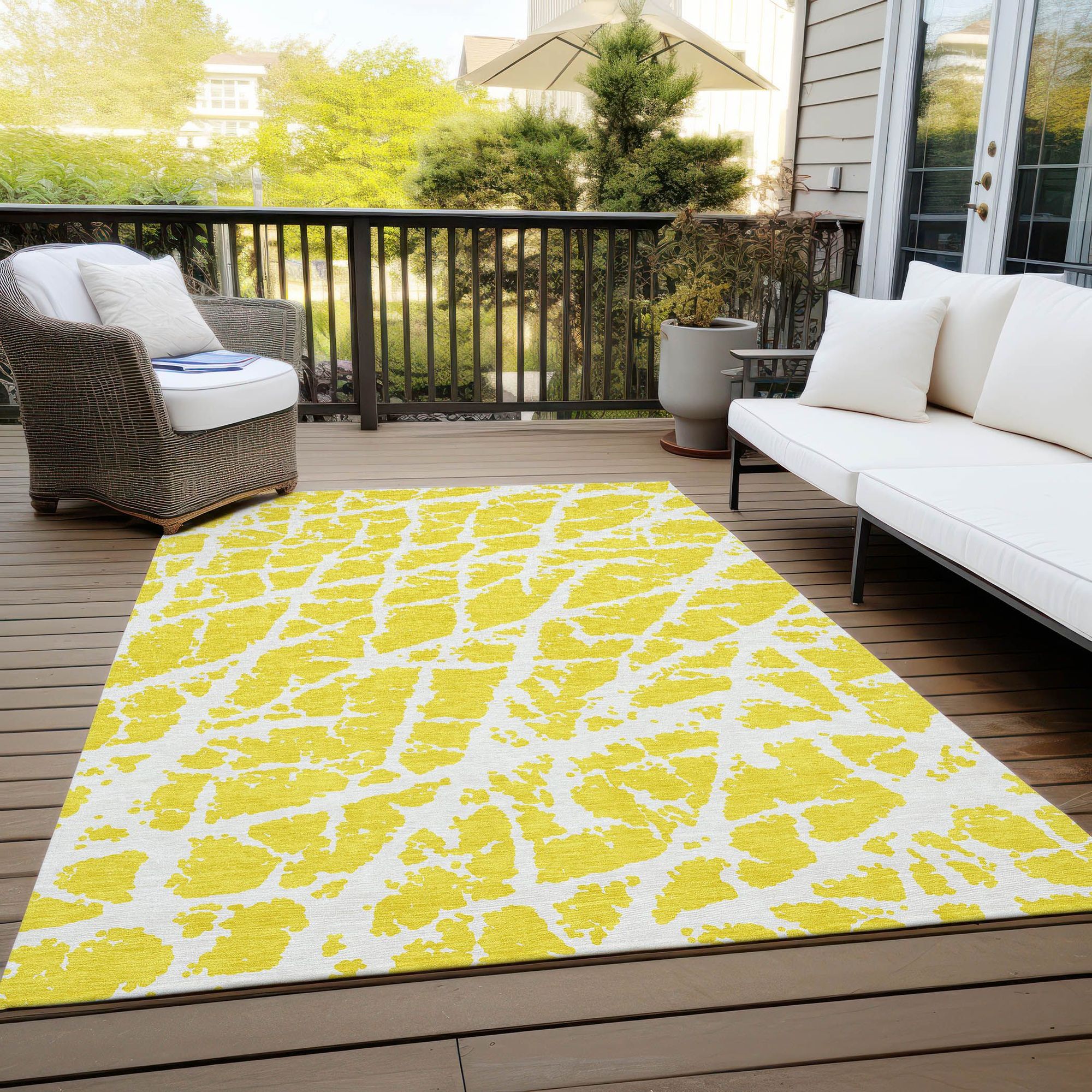 Machine Made ACN501 Yellow Gold Rugs #color_yellow gold