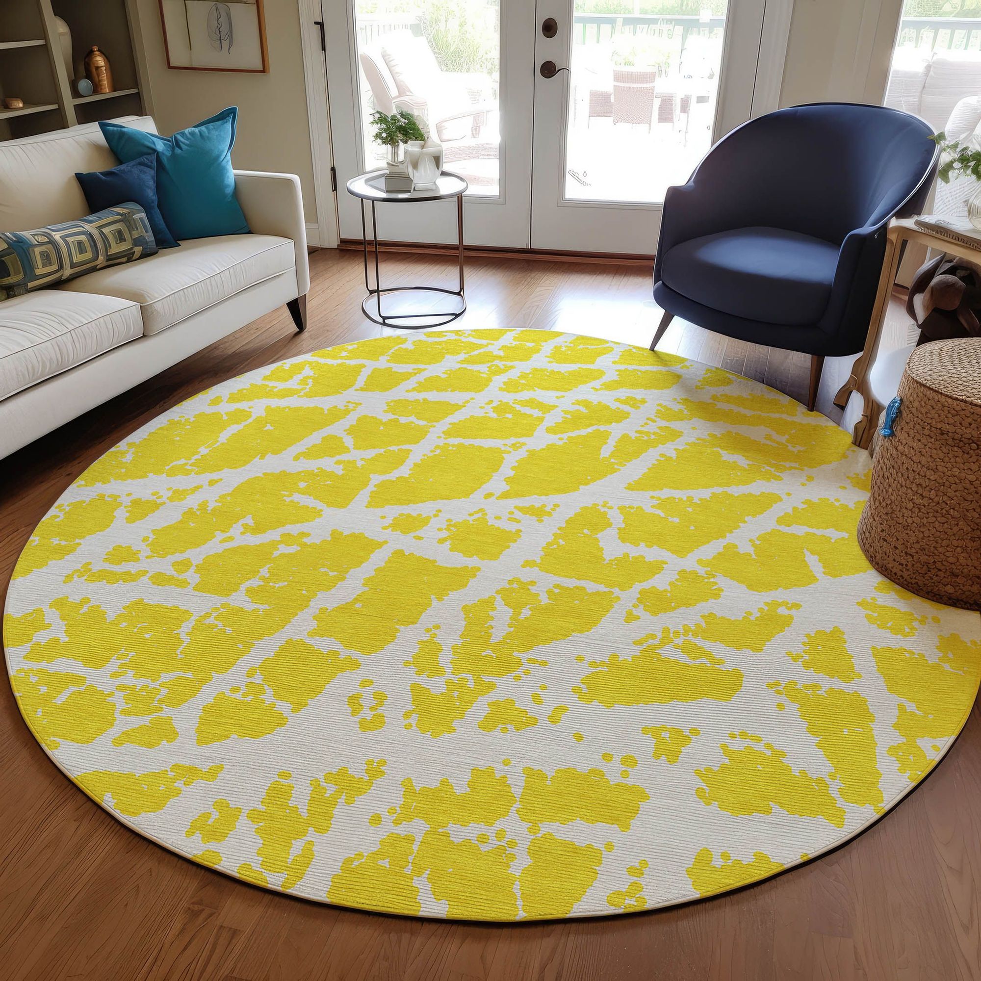 Machine Made ACN501 Yellow Gold Rugs #color_yellow gold