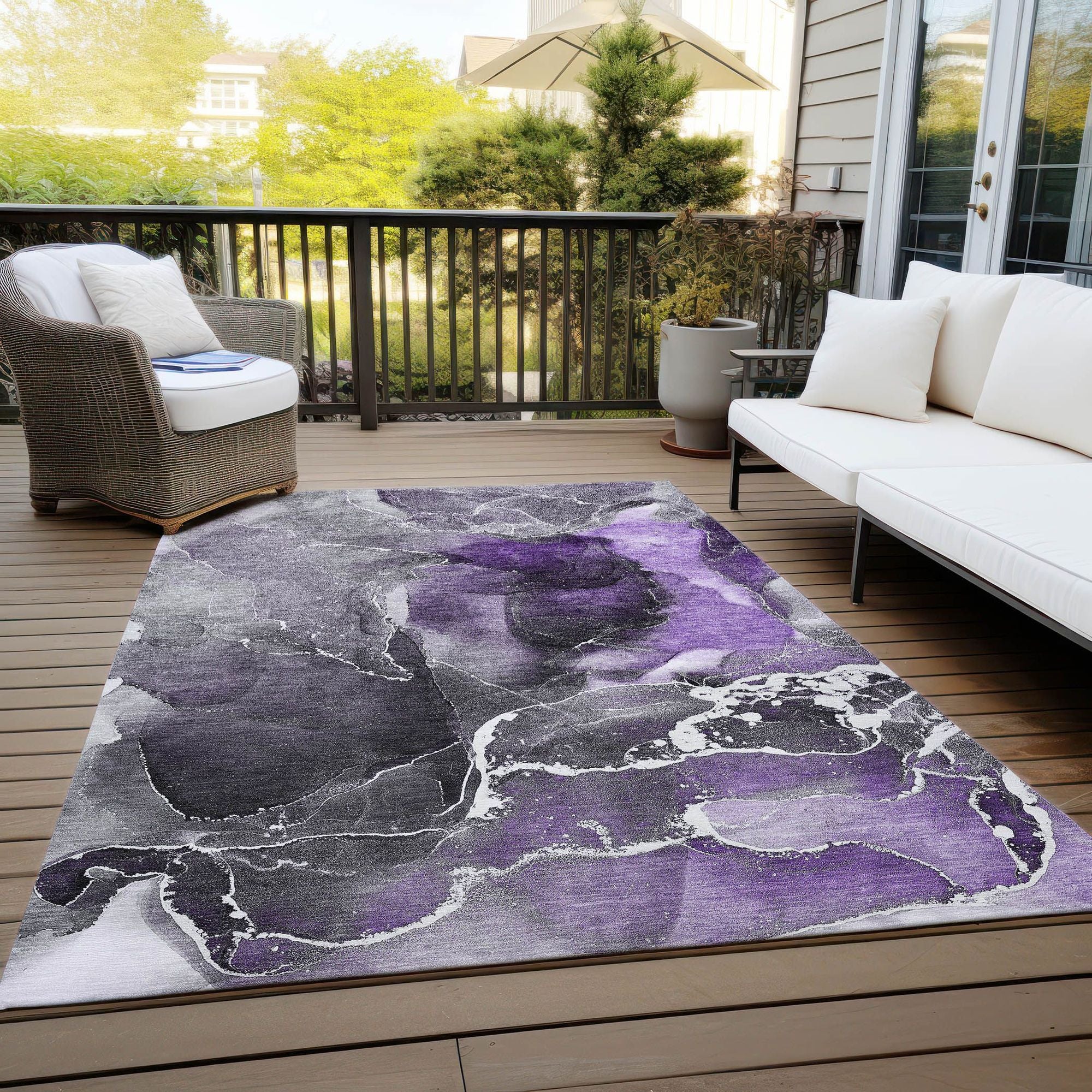 Machine Made ACN503 Purple  Rugs #color_purple 