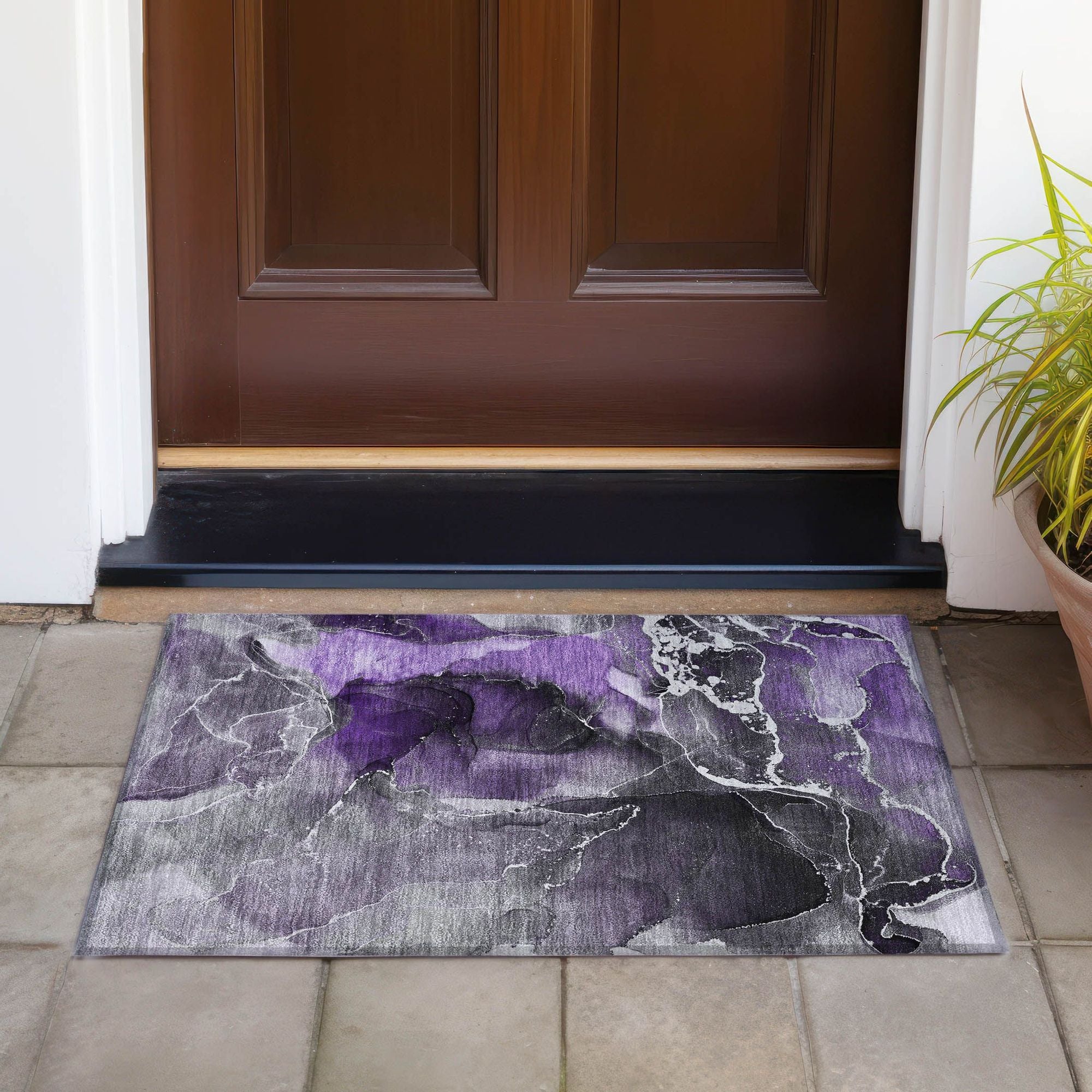 Machine Made ACN503 Purple  Rugs #color_purple 