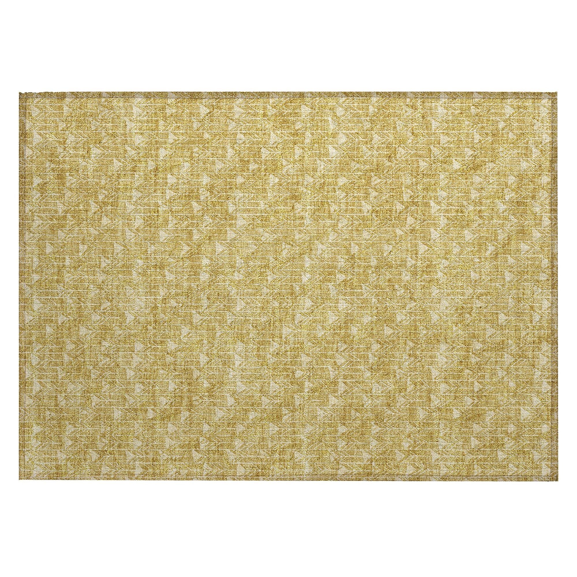 Machine Made ACN514 Gold  Rugs #color_gold 