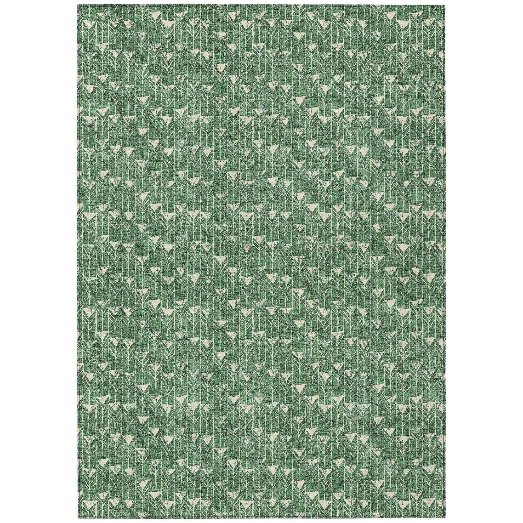 Machine Made ACN514 Green  Rugs #color_green 