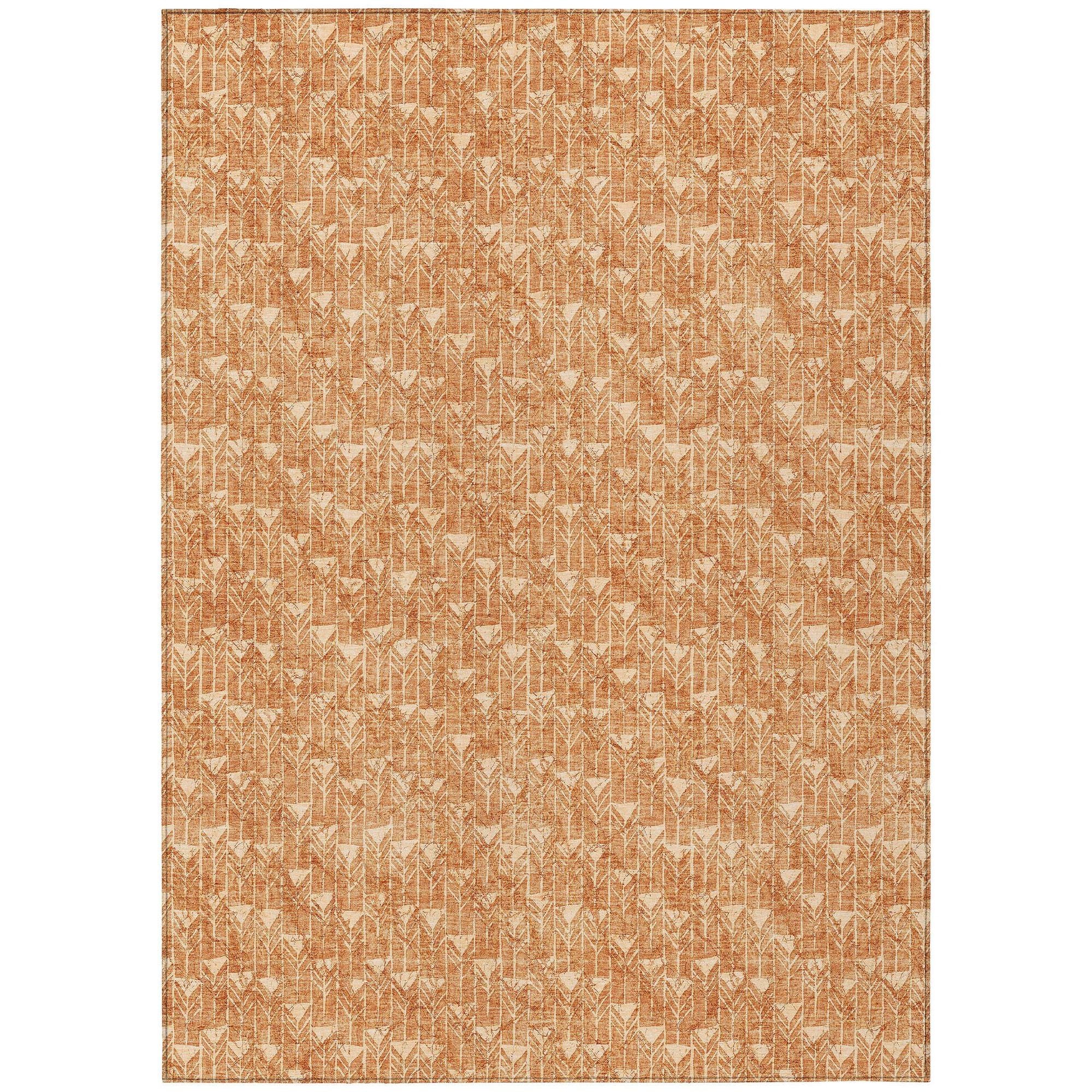 Machine Made ACN514 Salmon Orange Rugs #color_salmon orange