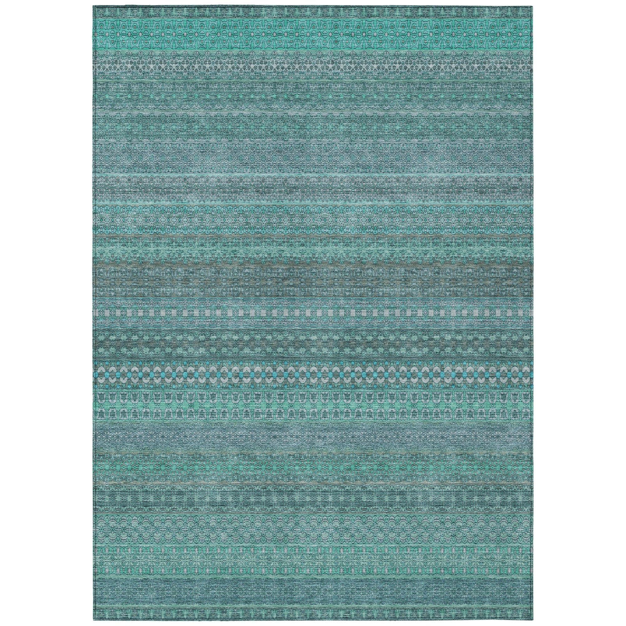 Machine Made ACN527 Turquoise Teal Rugs #color_turquoise teal