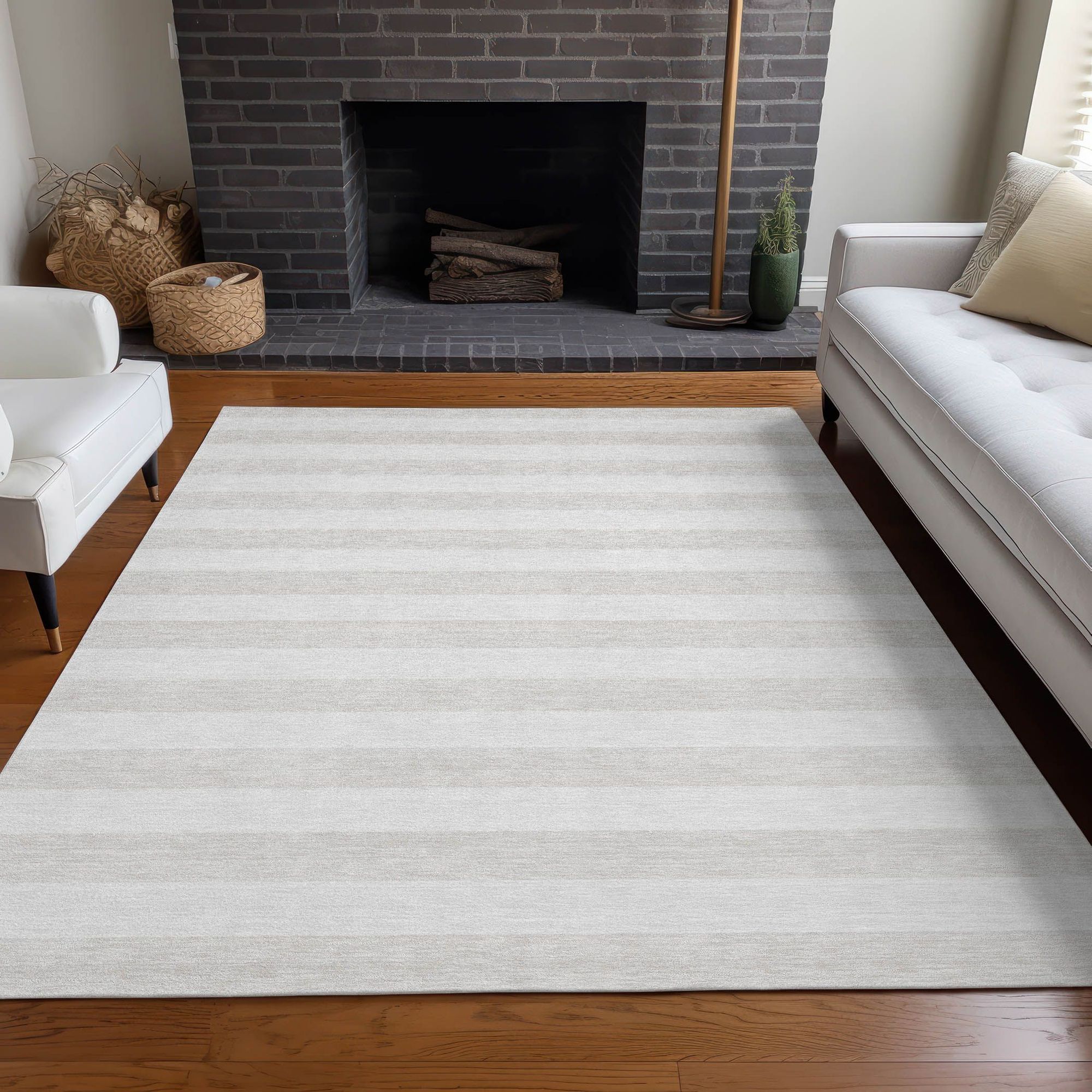 Machine Made ACN528 Ivory  Rugs #color_ivory 