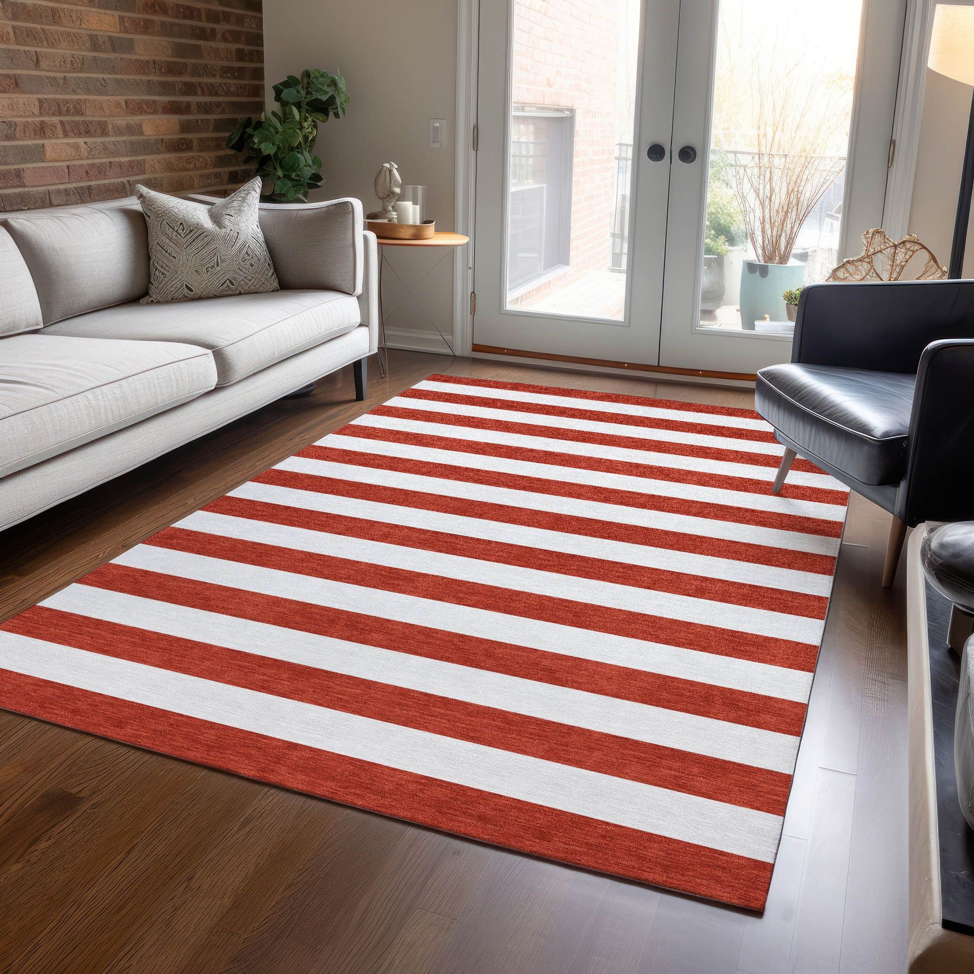 Machine Made ACN528 Red  Rugs #color_red 