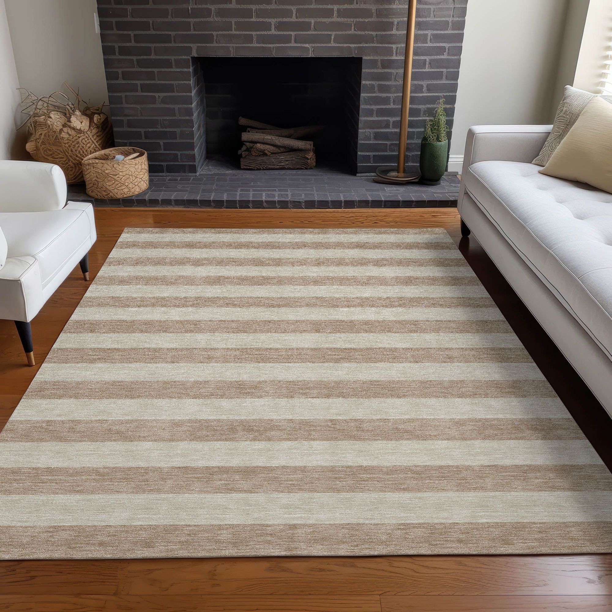 Machine Made ACN530 Beige Brown Rugs #color_beige brown