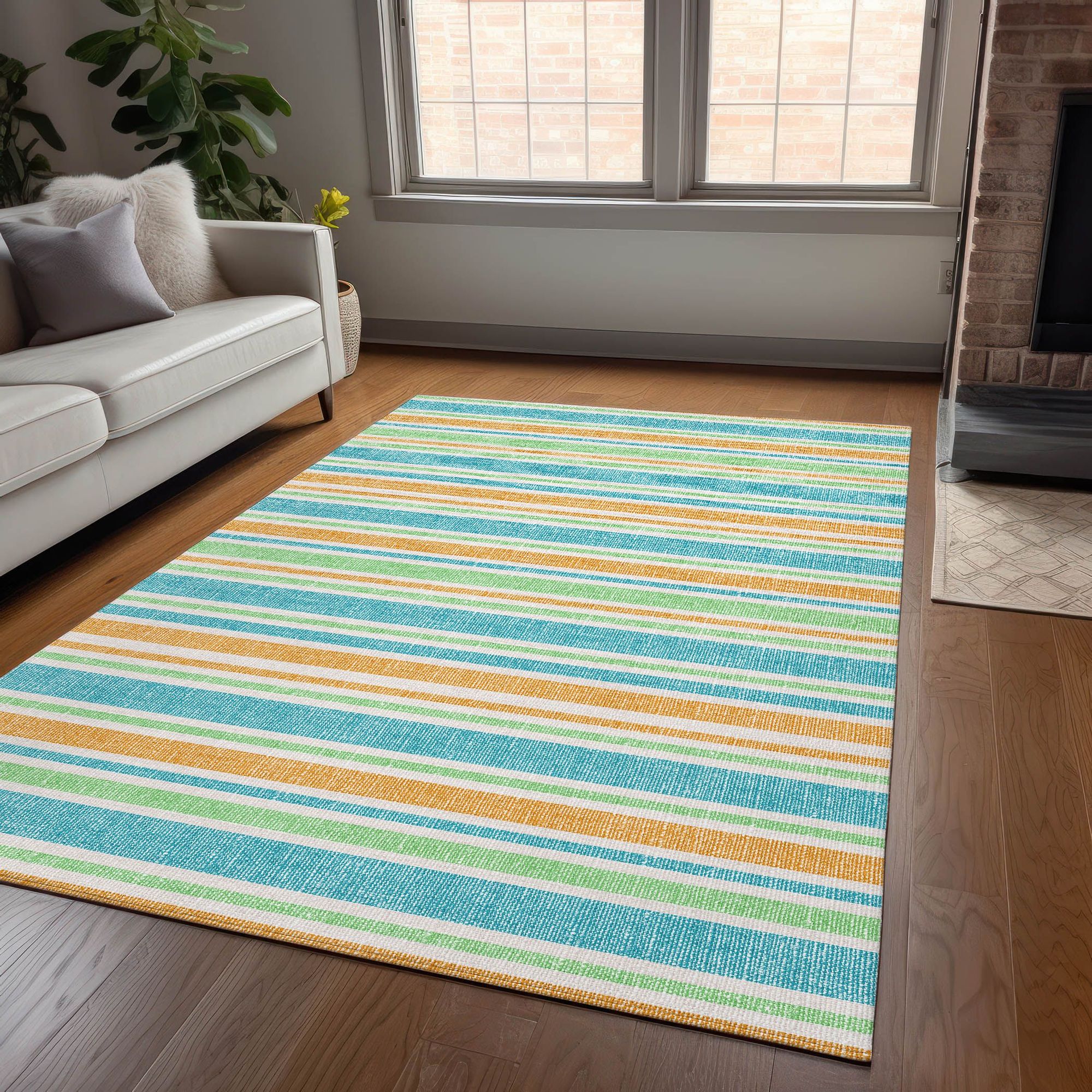 Machine Made ACN531 Teal  Rugs #color_teal 