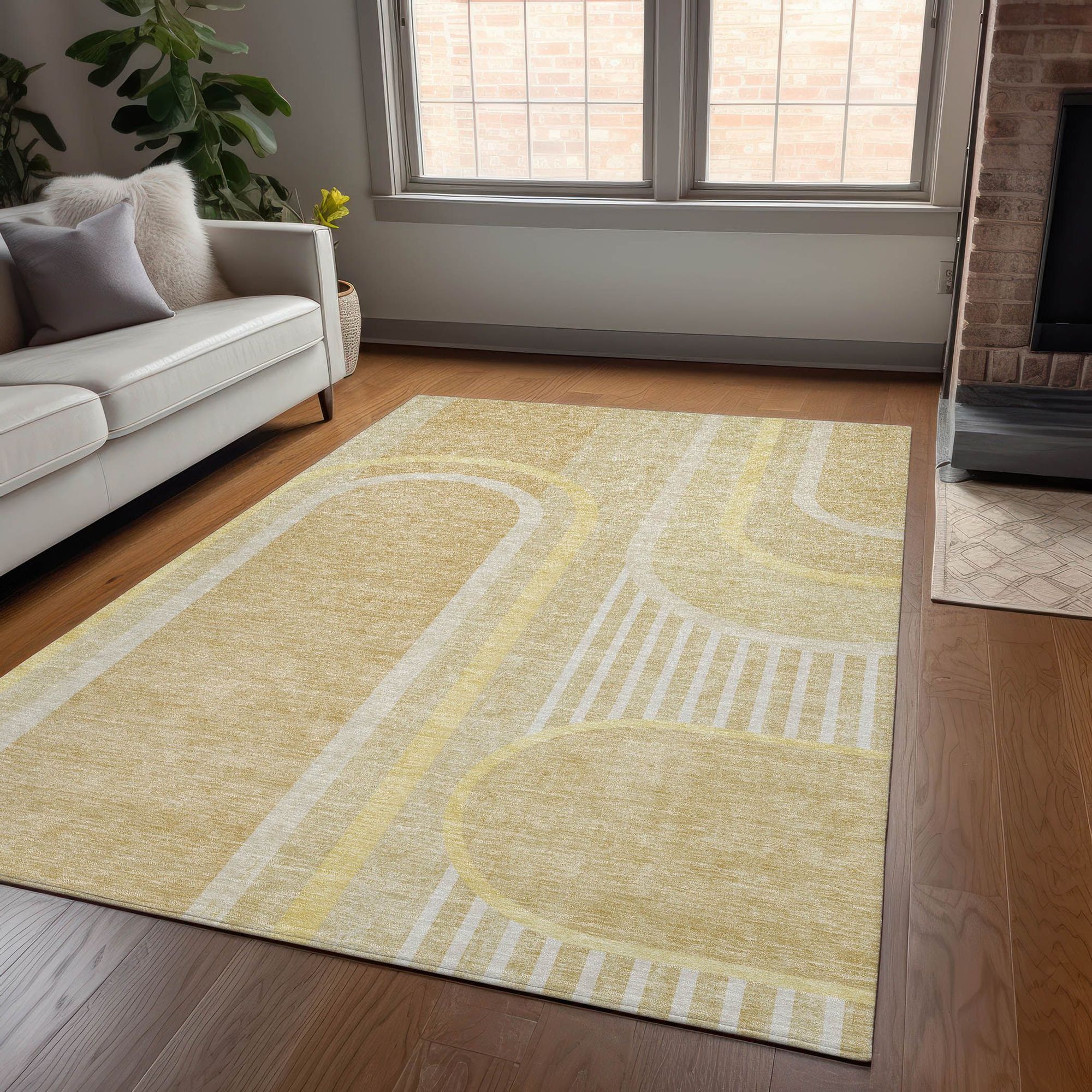 Machine Made ACN532 Beige Brown Rugs #color_beige brown