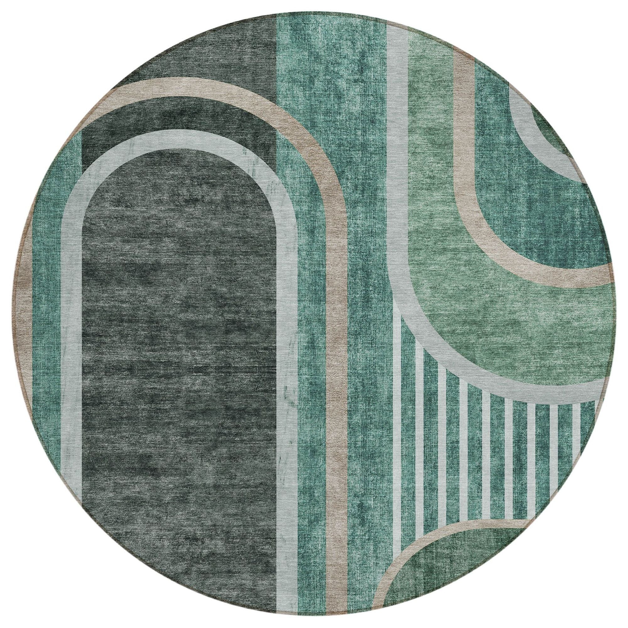 Machine Made ACN532 Emerald Green Rugs #color_emerald green