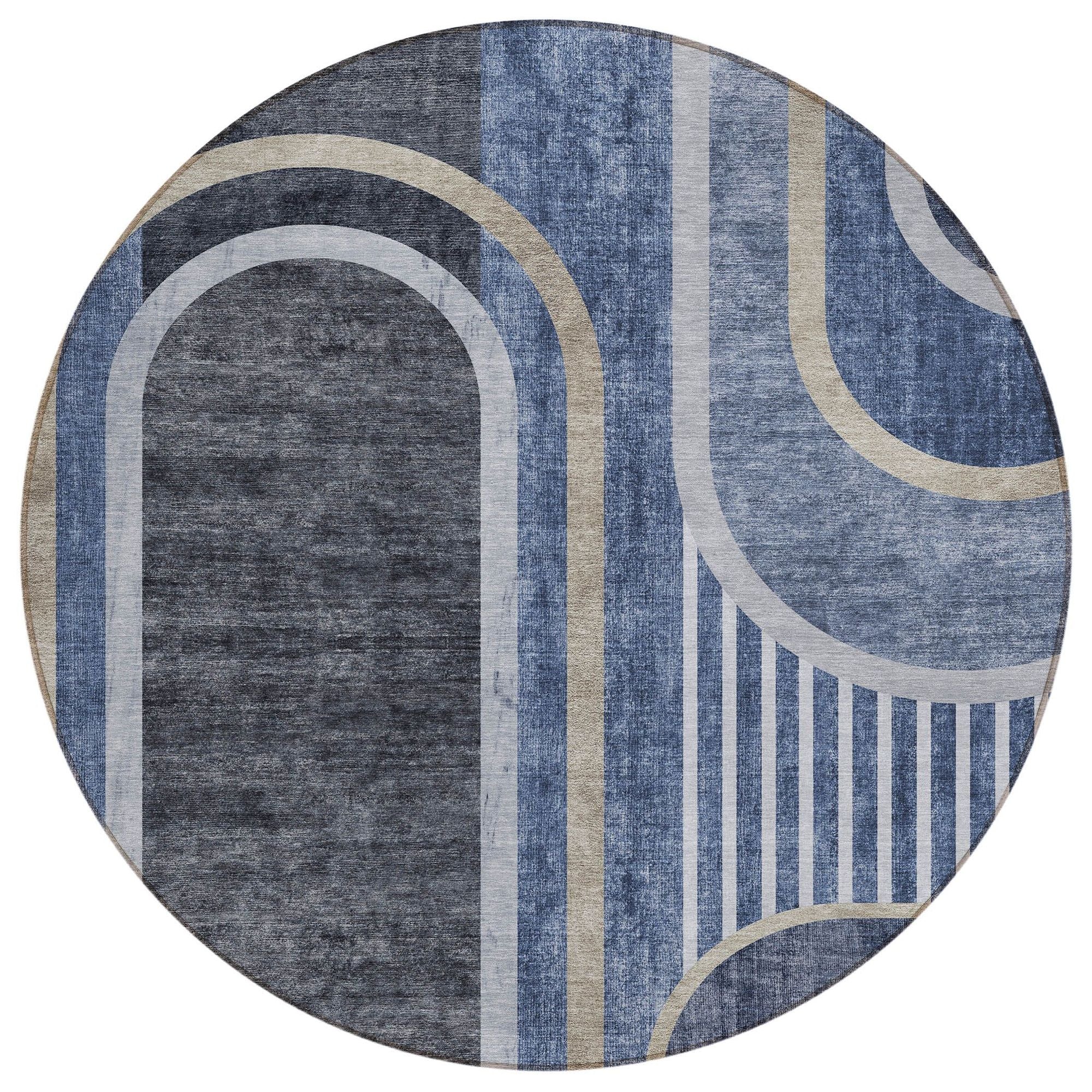 Machine Made ACN532 Navy Blue Rugs #color_navy blue