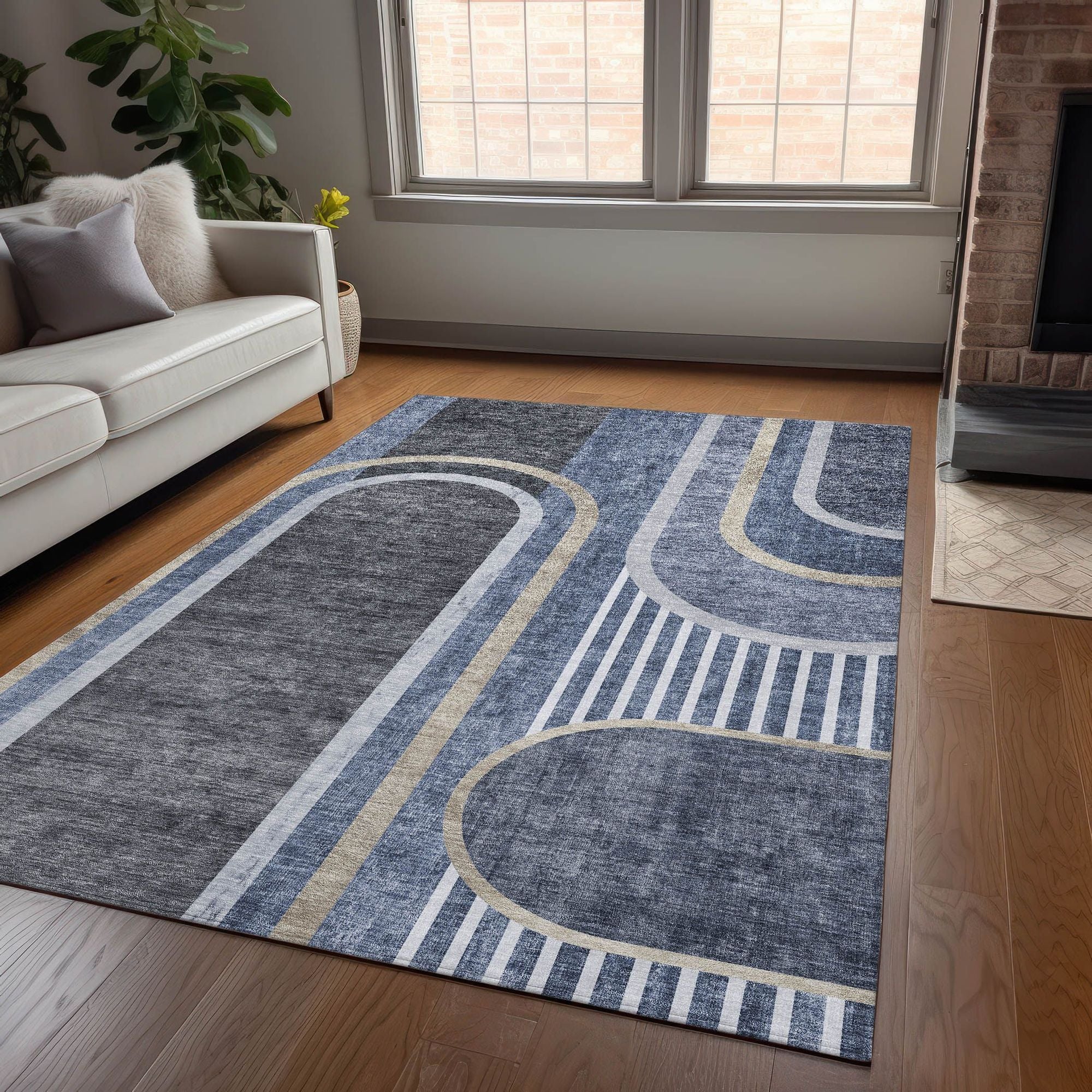 Machine Made ACN532 Navy Blue Rugs #color_navy blue