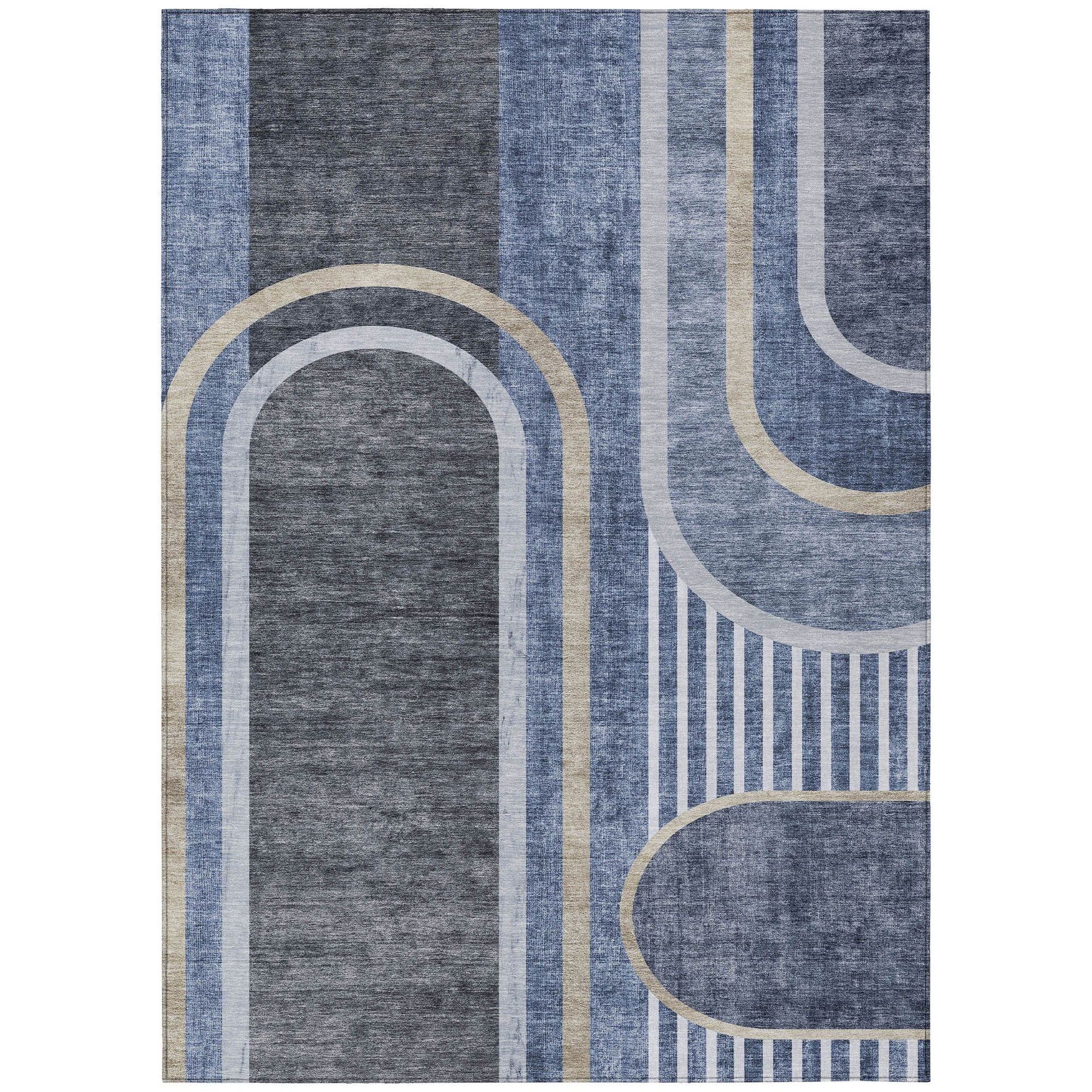 Machine Made ACN532 Navy Blue Rugs #color_navy blue