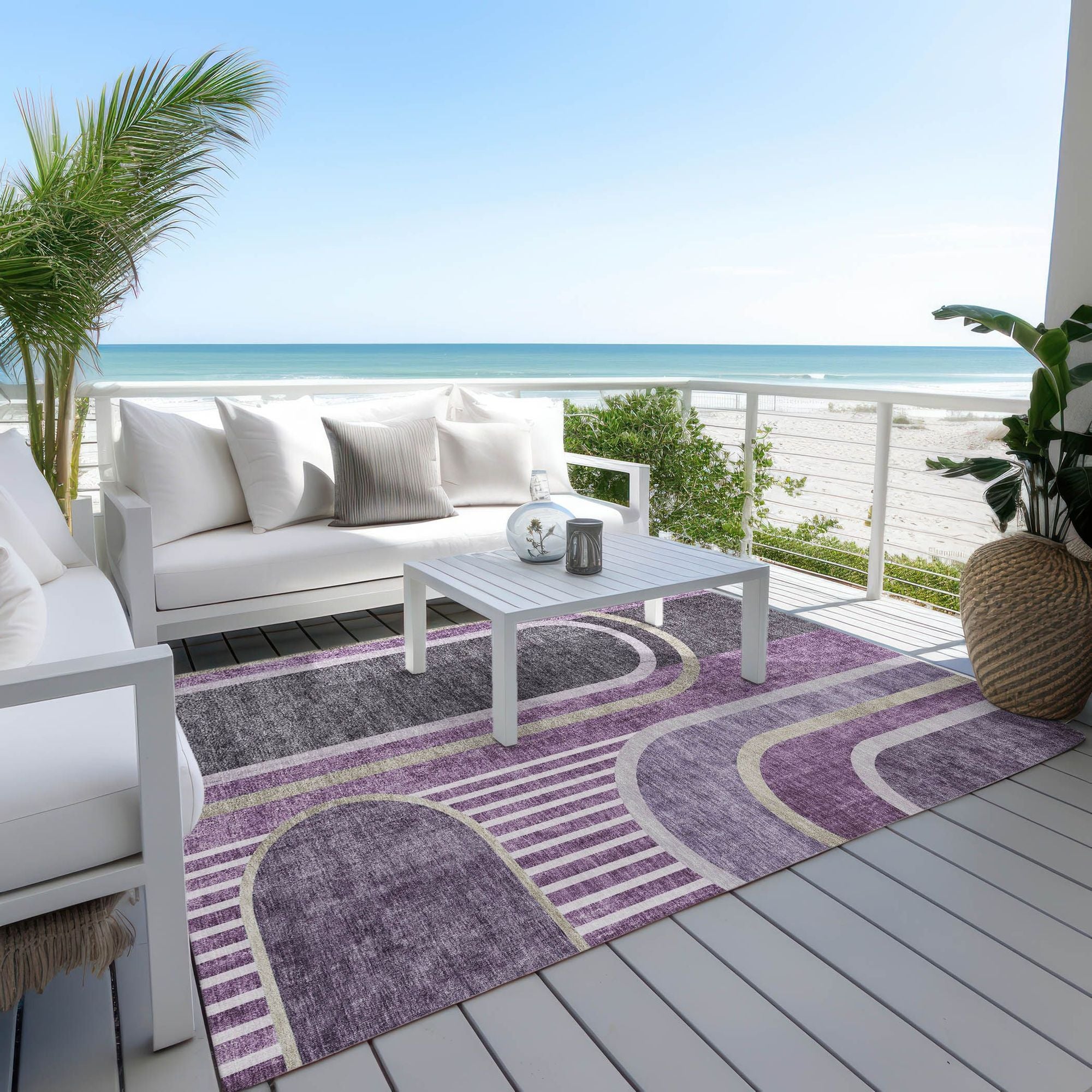 Machine Made ACN532 Purple  Rugs #color_purple 