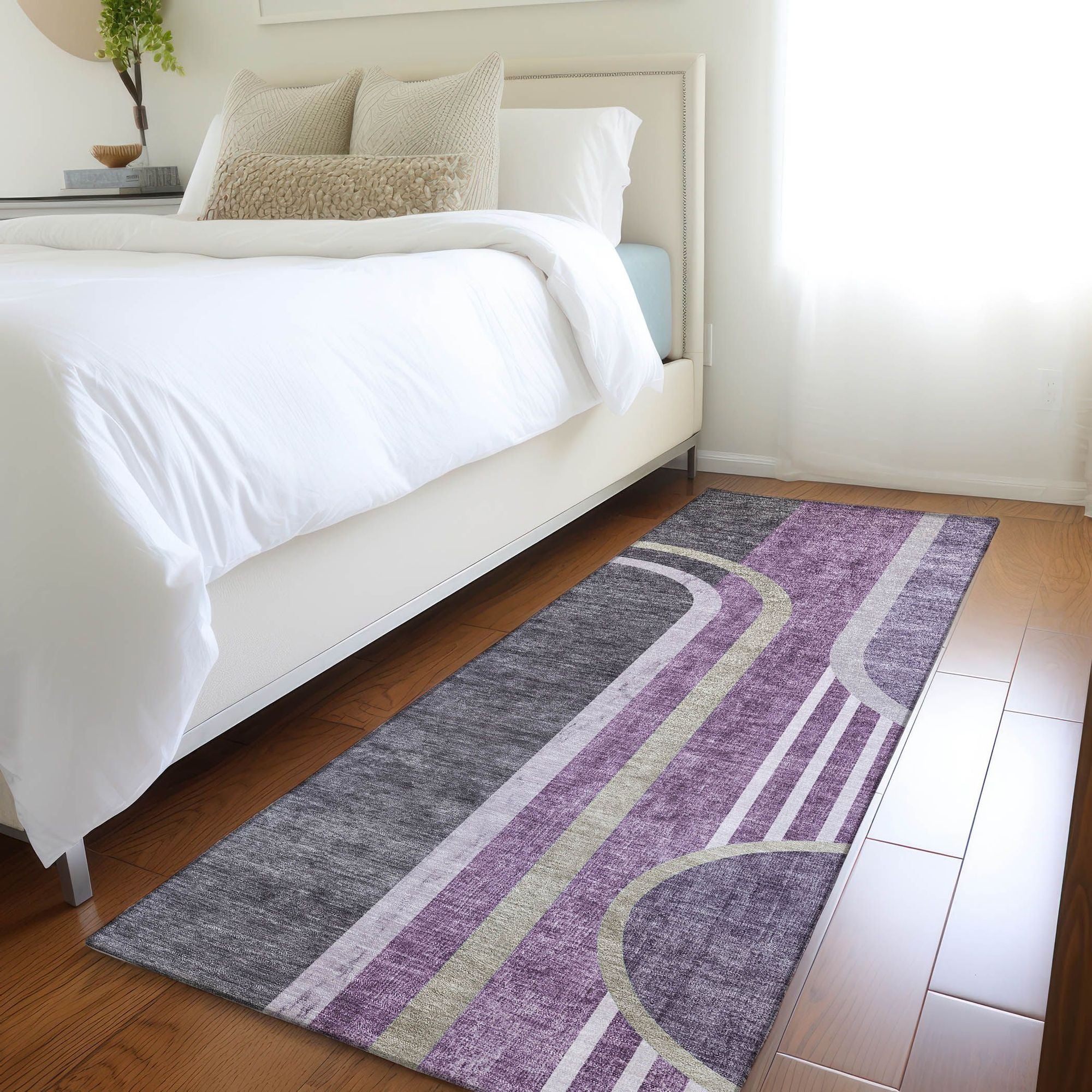 Machine Made ACN532 Purple  Rugs #color_purple 