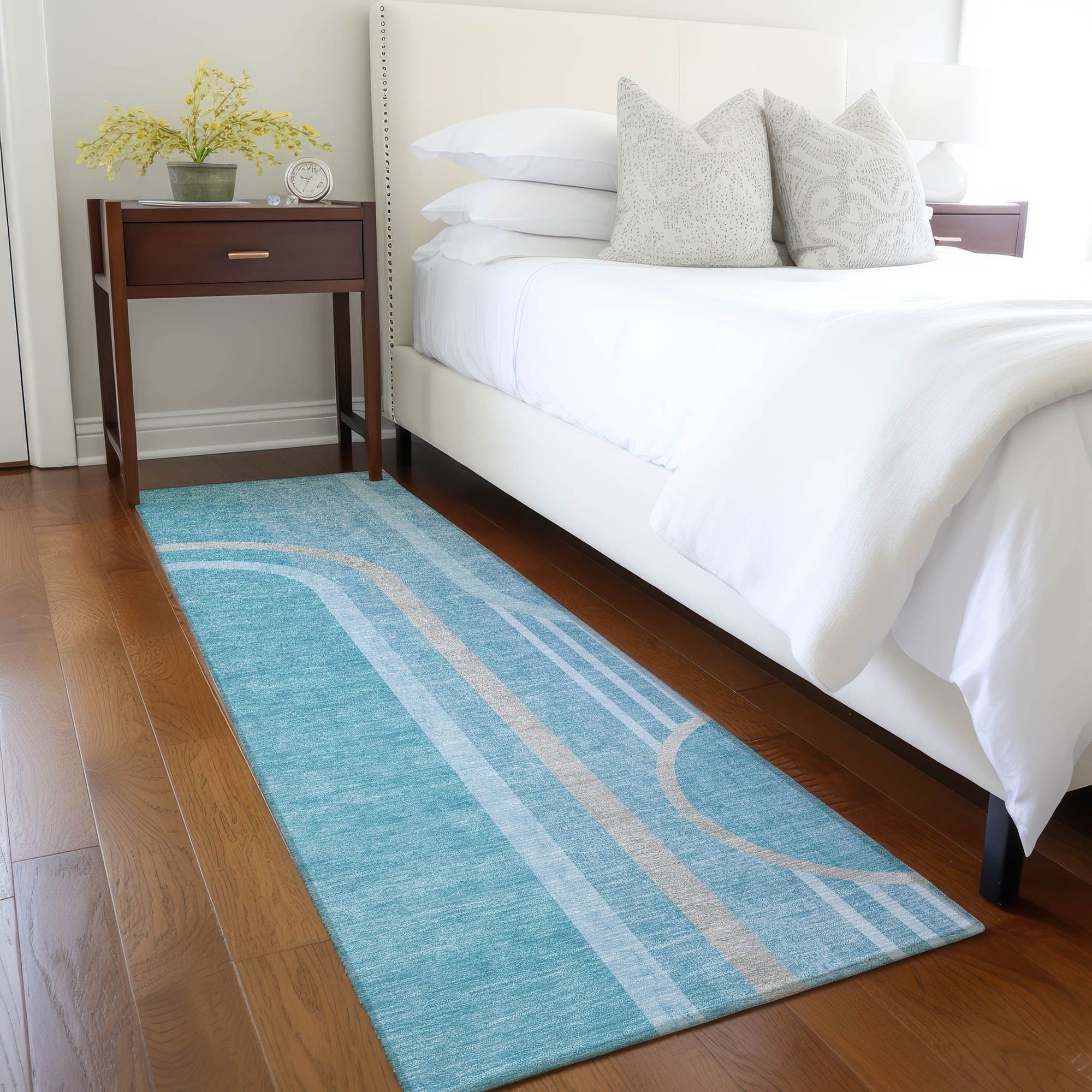 Machine Made ACN532 Teal  Rugs #color_teal 