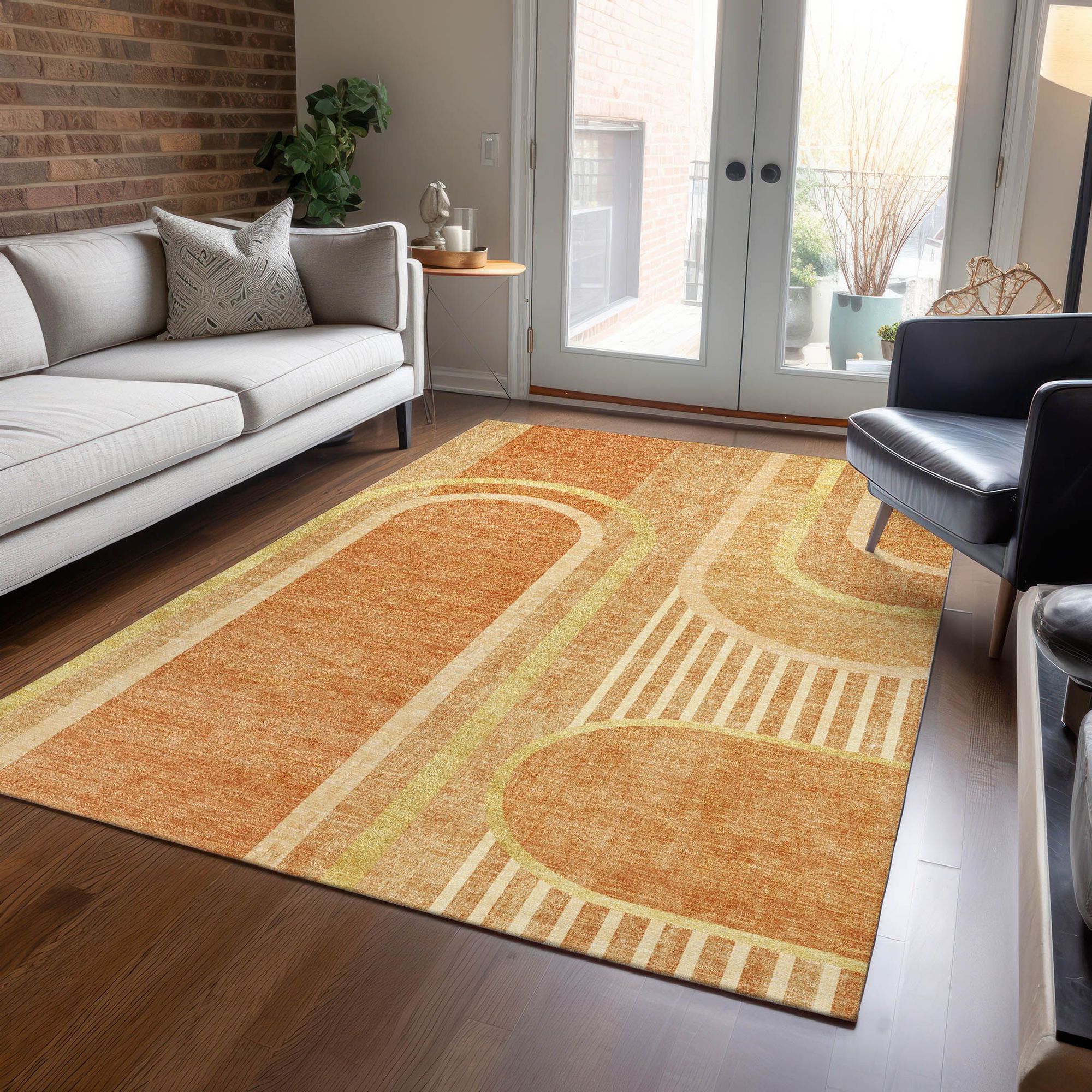 Machine Made ACN532 Terracotta Orange Rugs #color_terracotta orange