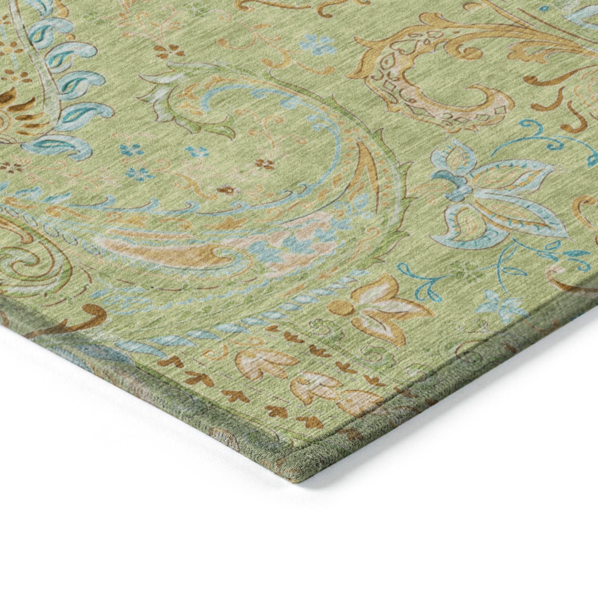 Machine Made ACN533 Aloe Green Rugs #color_aloe green