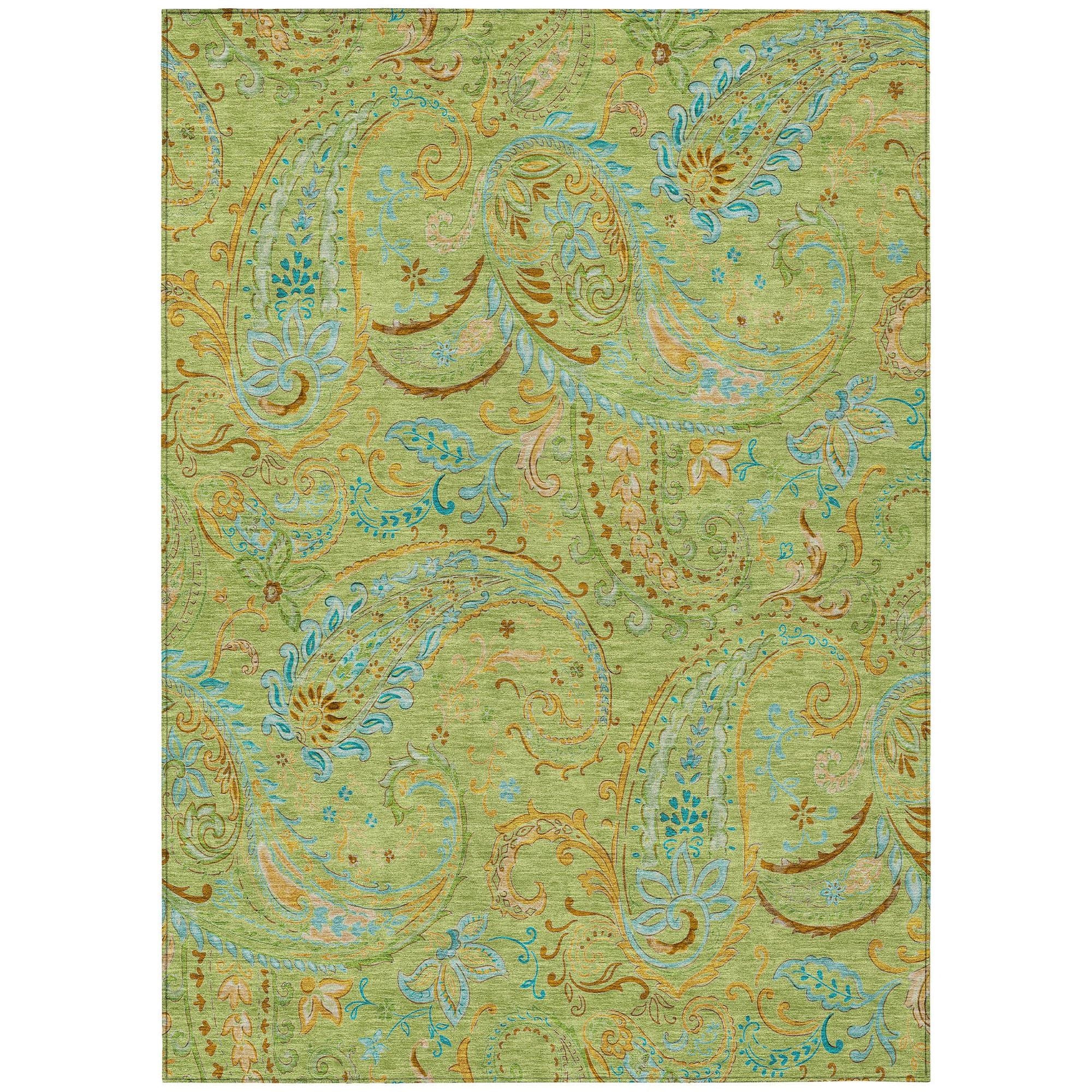 Machine Made ACN533 Aloe Green Rugs #color_aloe green