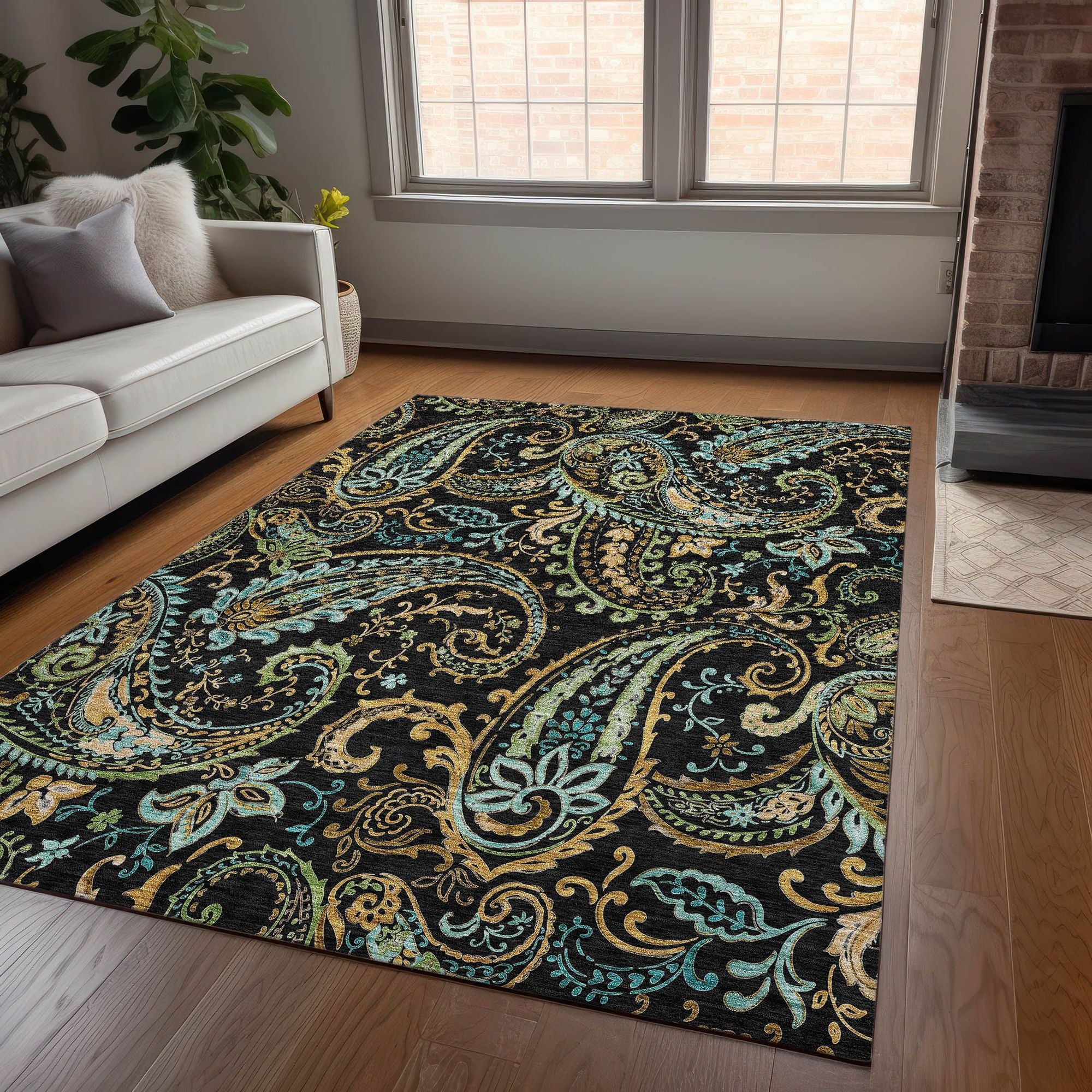 Machine Made ACN533 Black  Rugs #color_black 