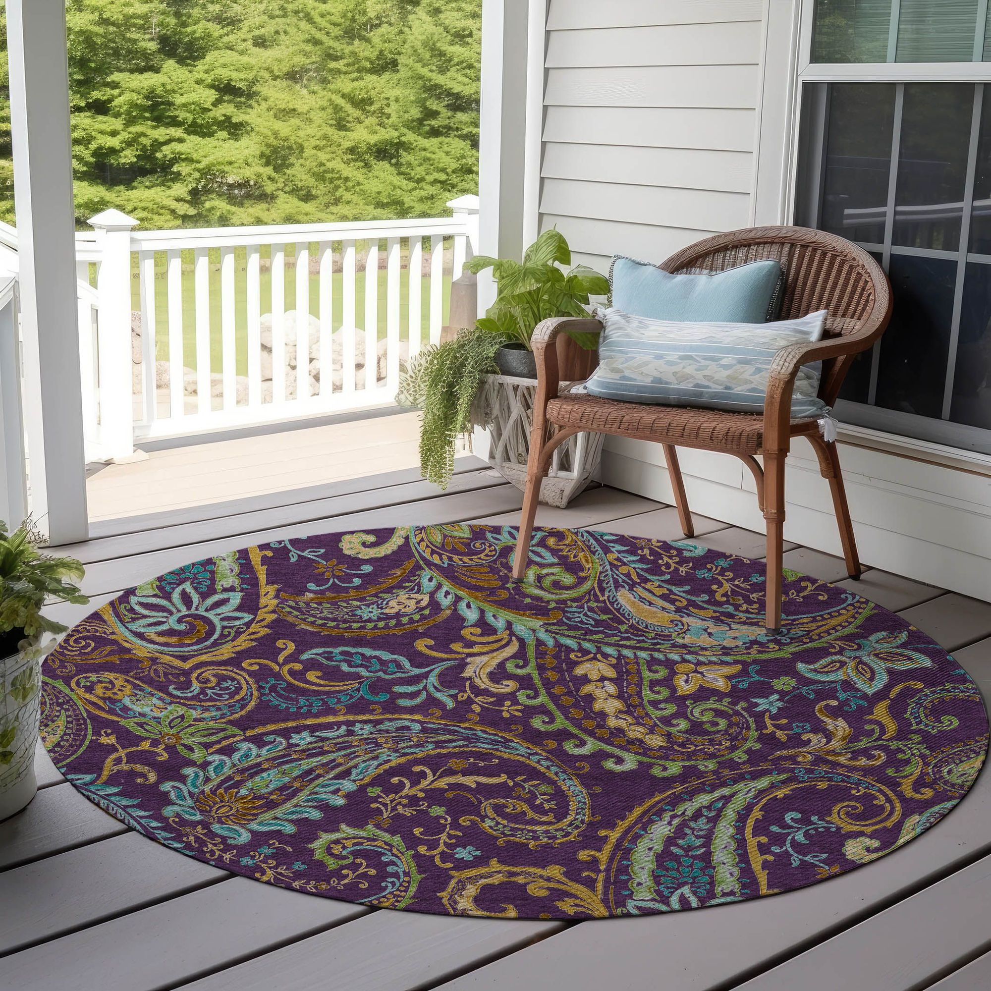 Machine Made ACN533 Purple  Rugs #color_purple 