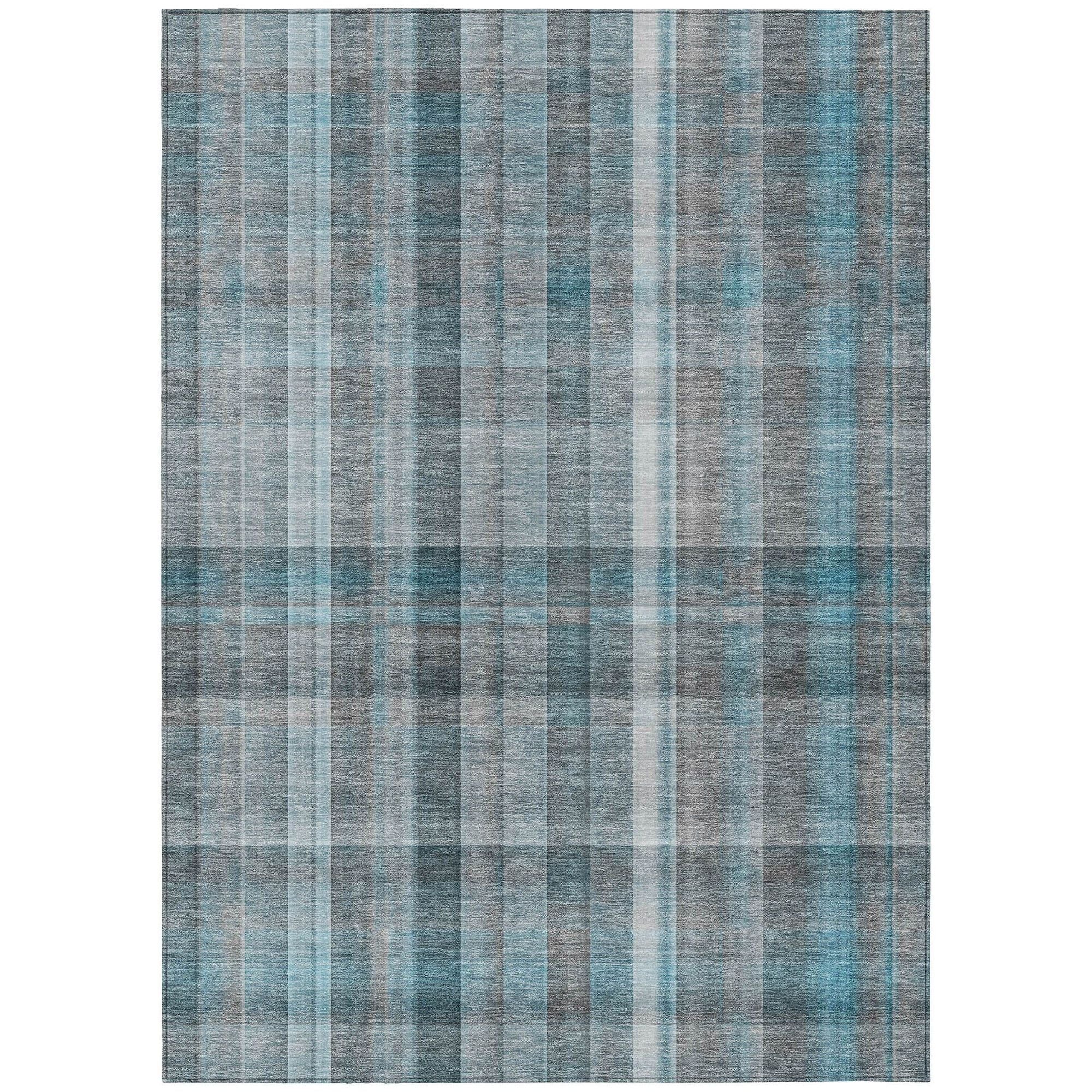 Machine Made ACN534 Teal  Rugs #color_teal 