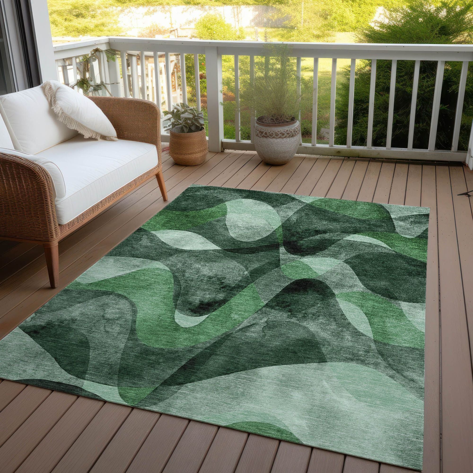 Machine Made ACN536 Fern Green Rugs #color_fern green