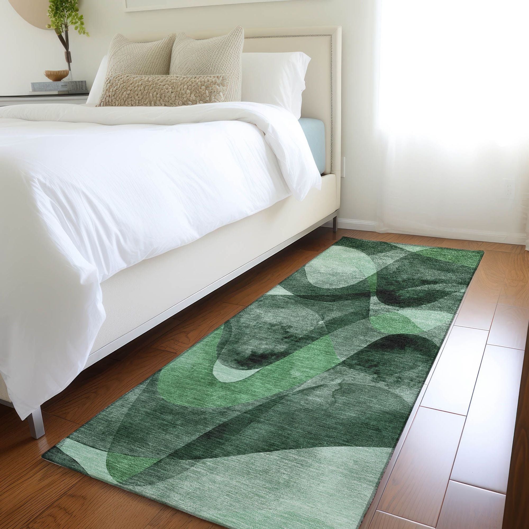 Machine Made ACN536 Fern Green Rugs #color_fern green