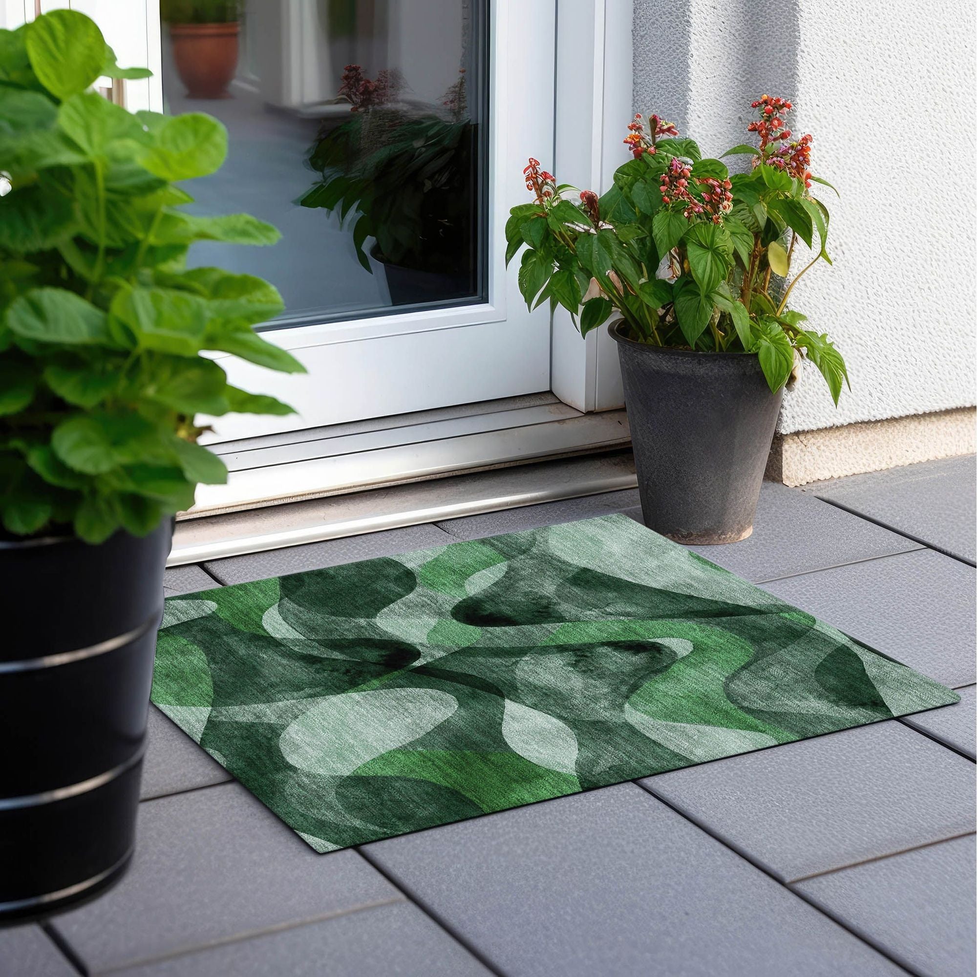 Machine Made ACN536 Fern Green Rugs #color_fern green