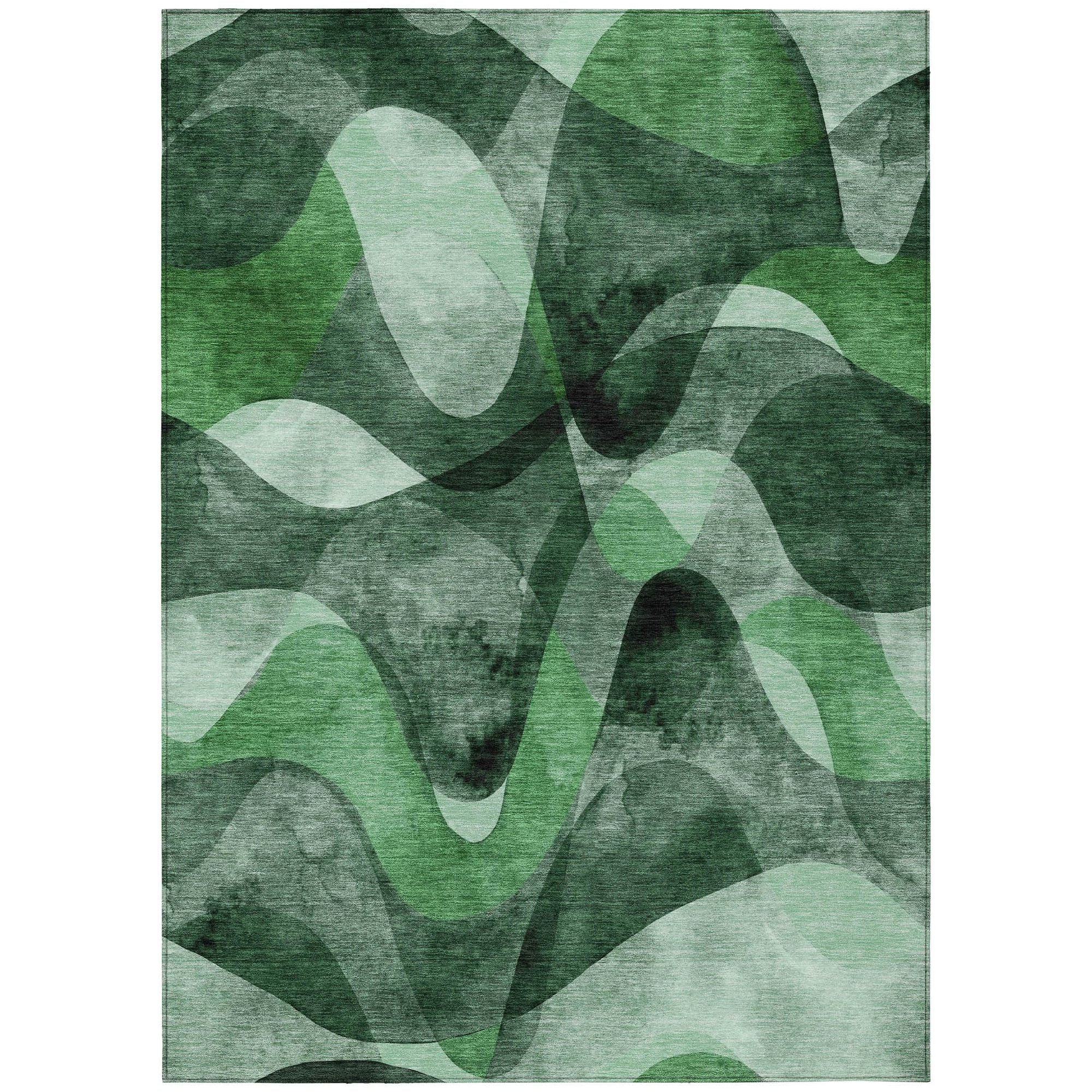 Machine Made ACN536 Fern Green Rugs #color_fern green