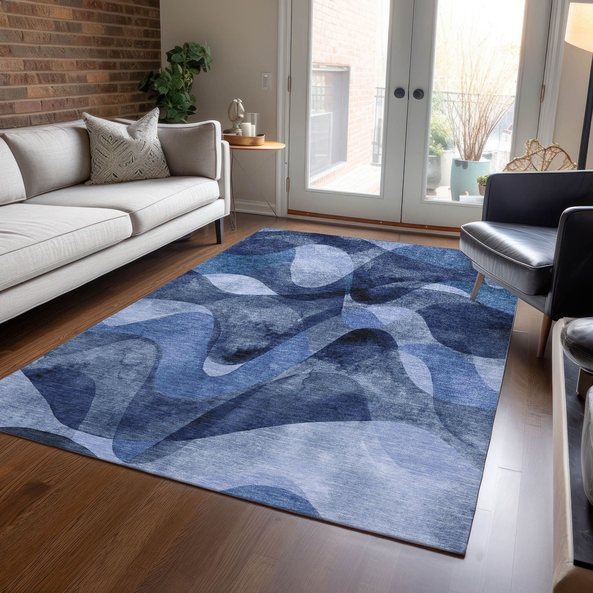 Machine Made ACN536 Navy Blue Rugs #color_navy blue