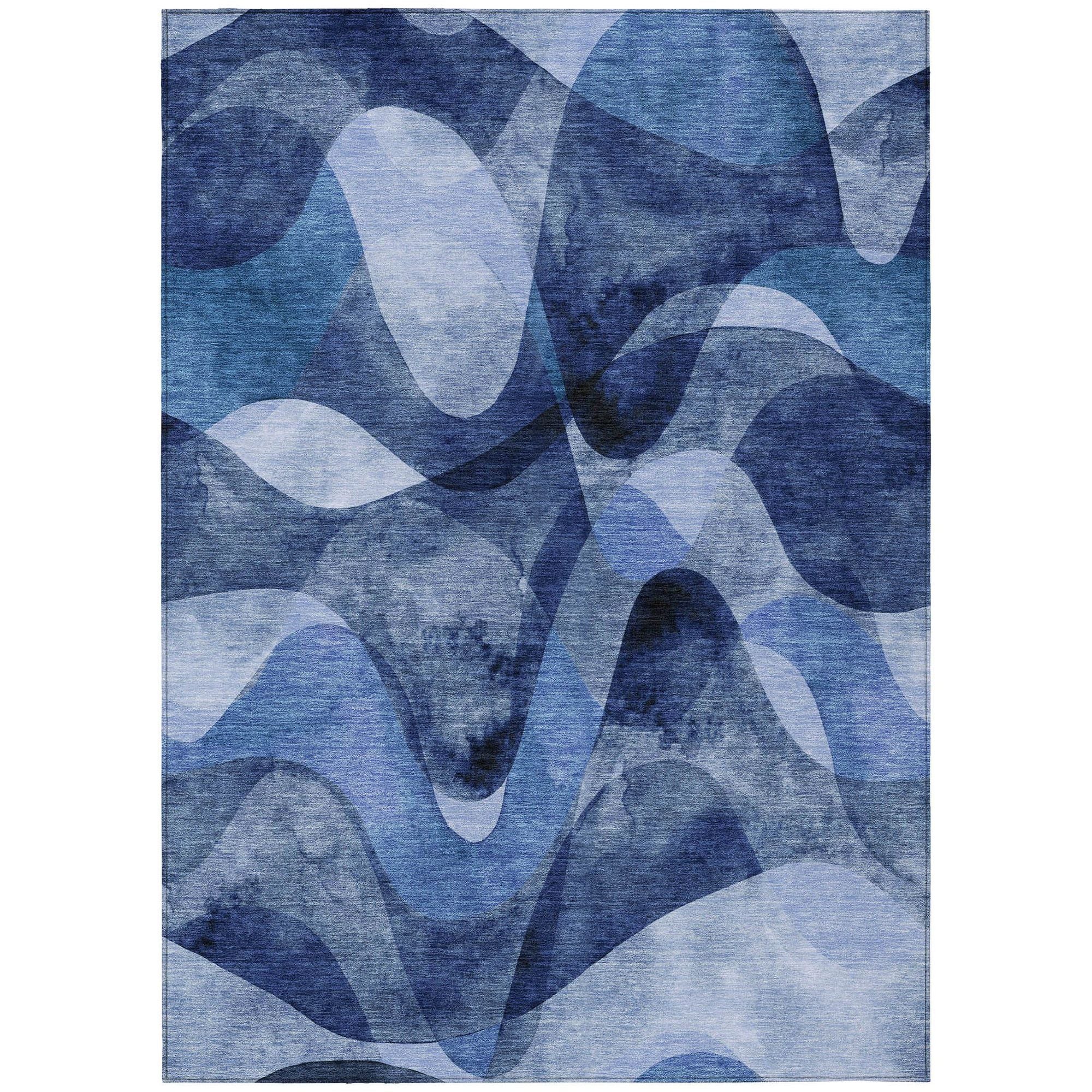 Machine Made ACN536 Navy Blue Rugs #color_navy blue