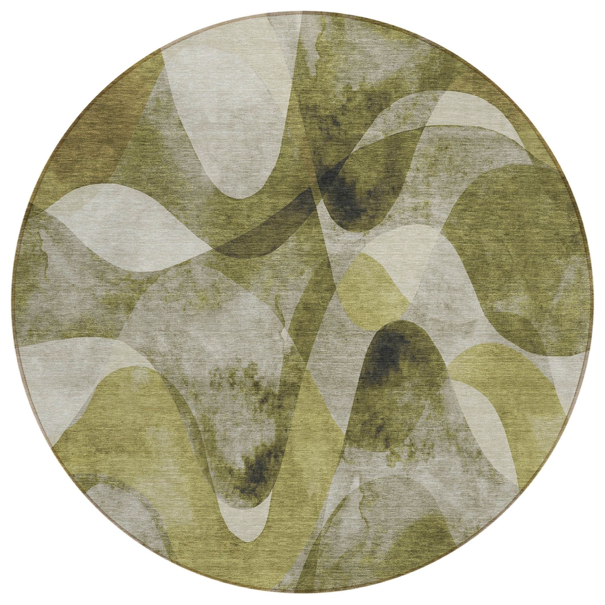 Machine Made ACN536 Olive Green Rugs #color_olive green