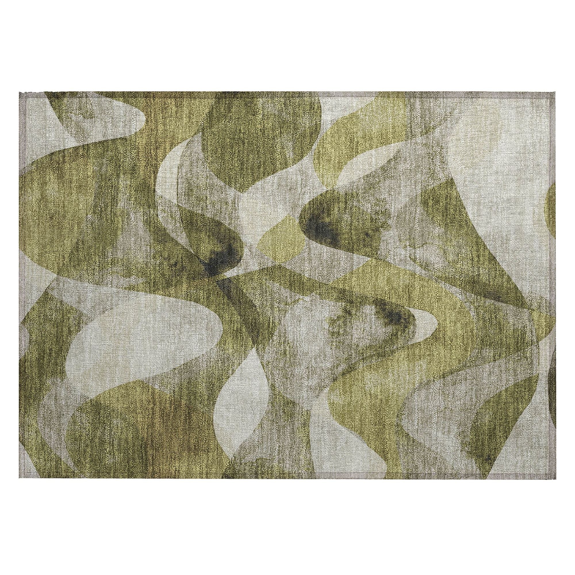 Machine Made ACN536 Olive Green Rugs #color_olive green