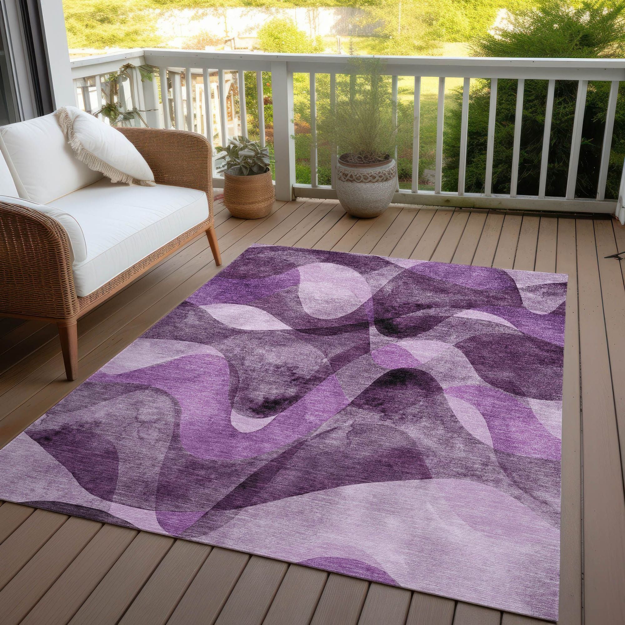 Machine Made ACN536 Purple  Rugs #color_purple 