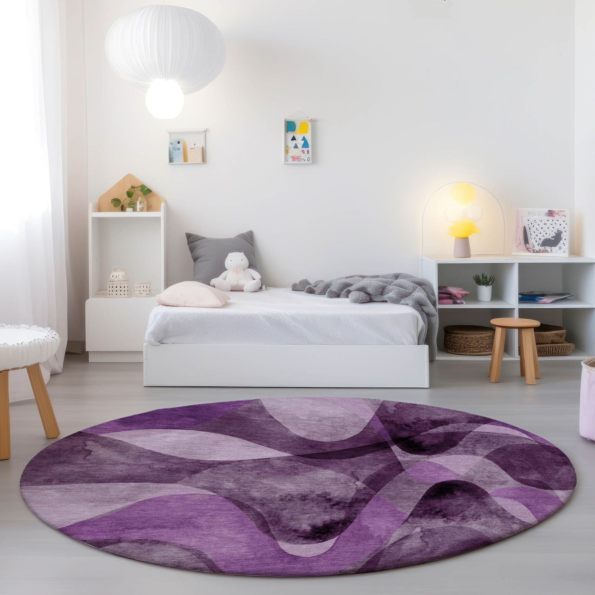 Machine Made ACN536 Purple  Rugs #color_purple 