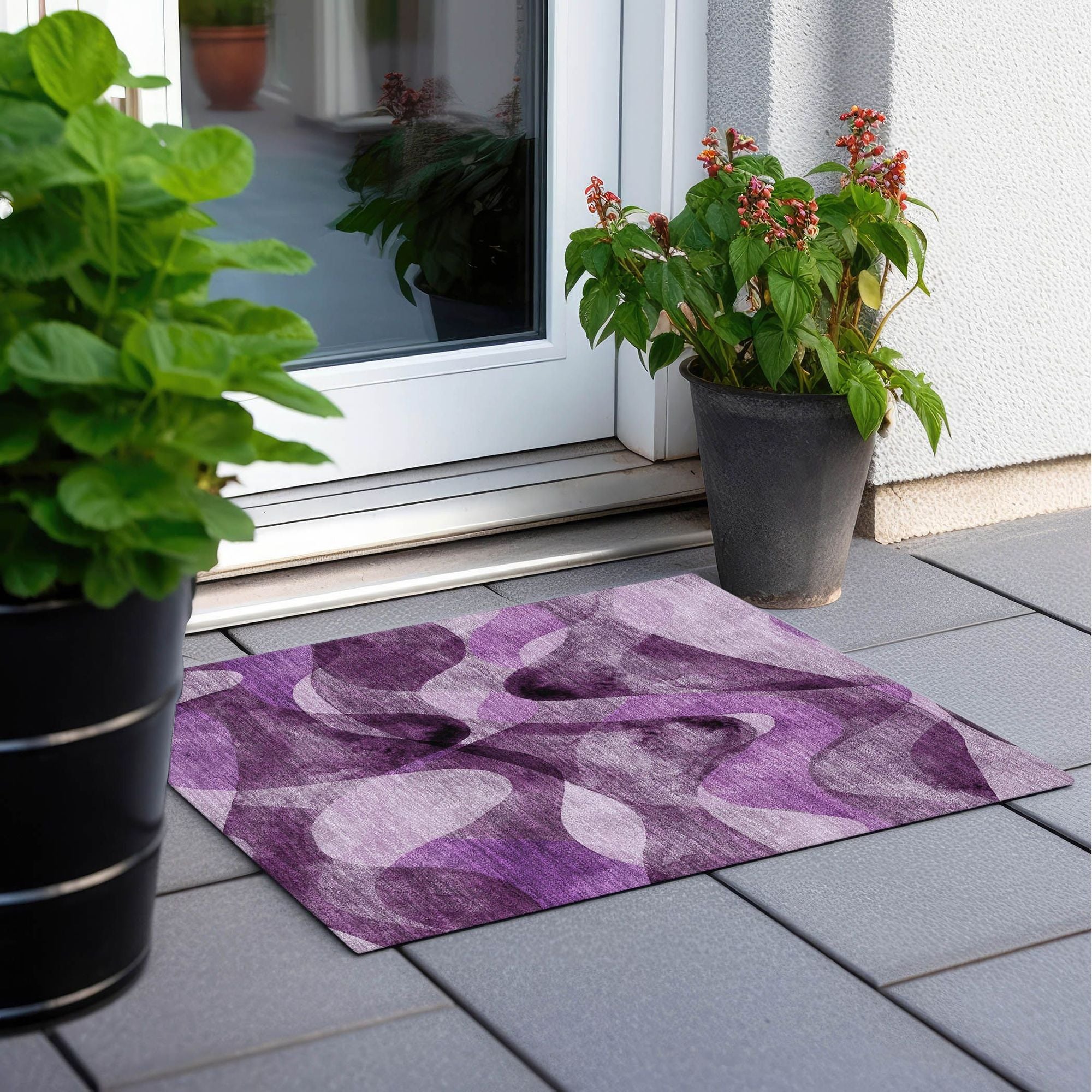 Machine Made ACN536 Purple  Rugs #color_purple 