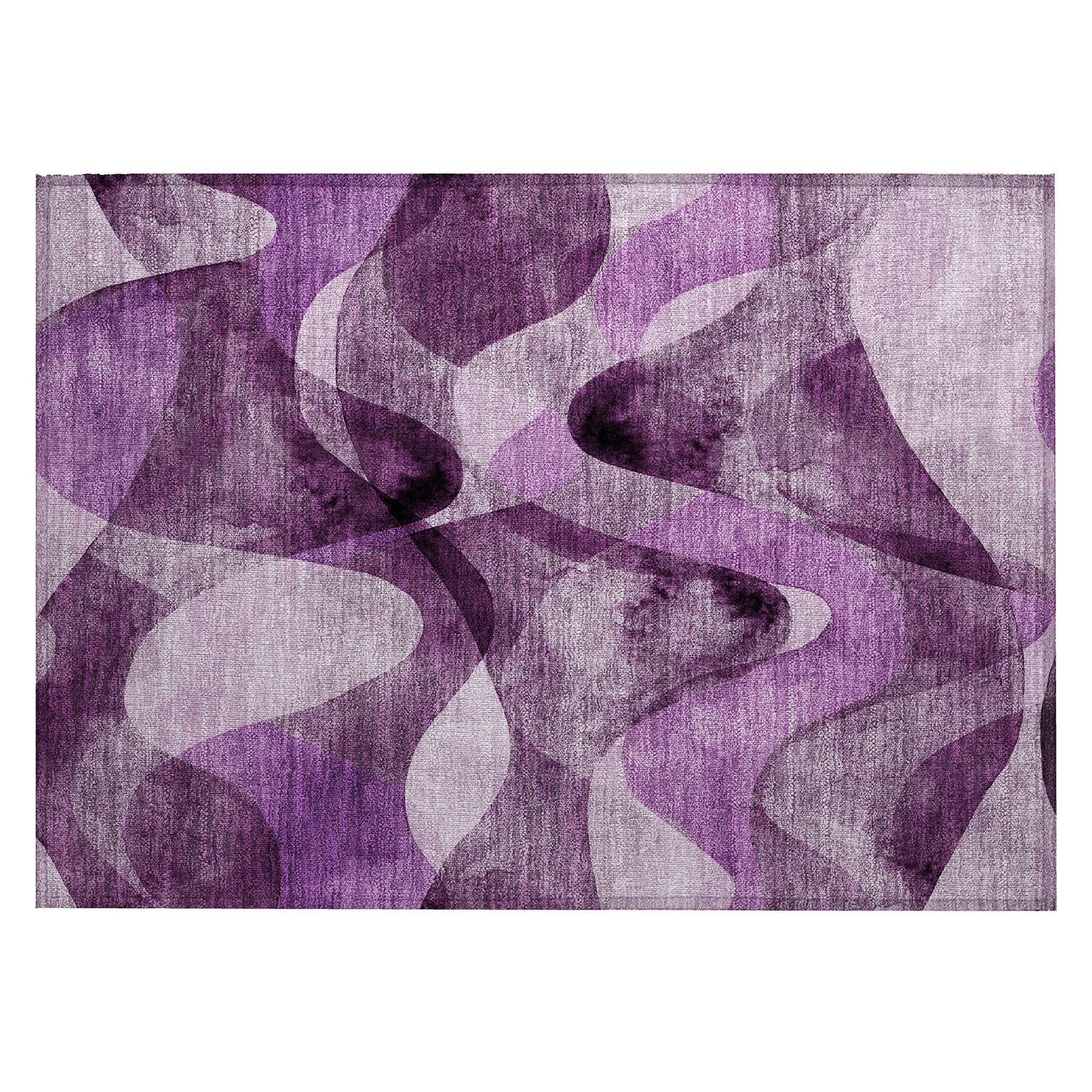 Machine Made ACN536 Purple  Rugs #color_purple 