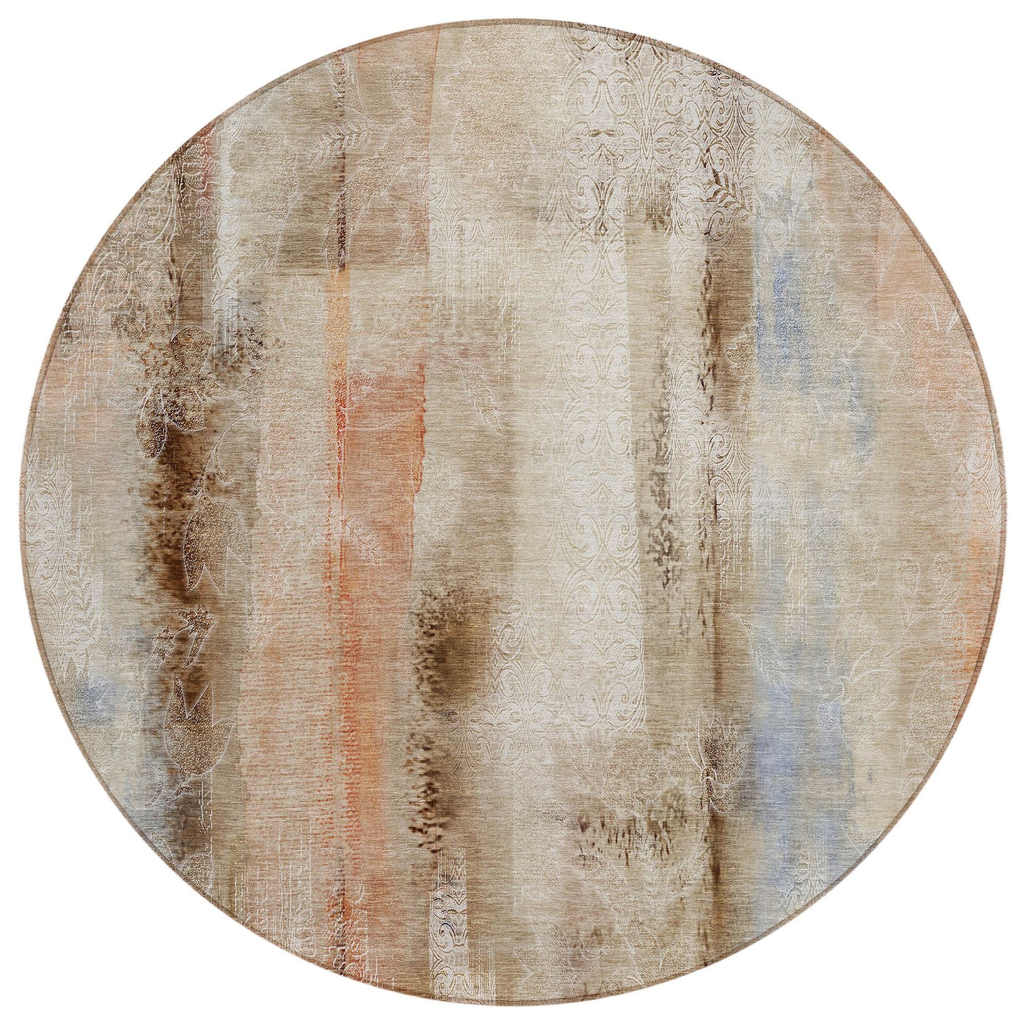 Machine Made ACN537 Beige Brown Rugs #color_beige brown