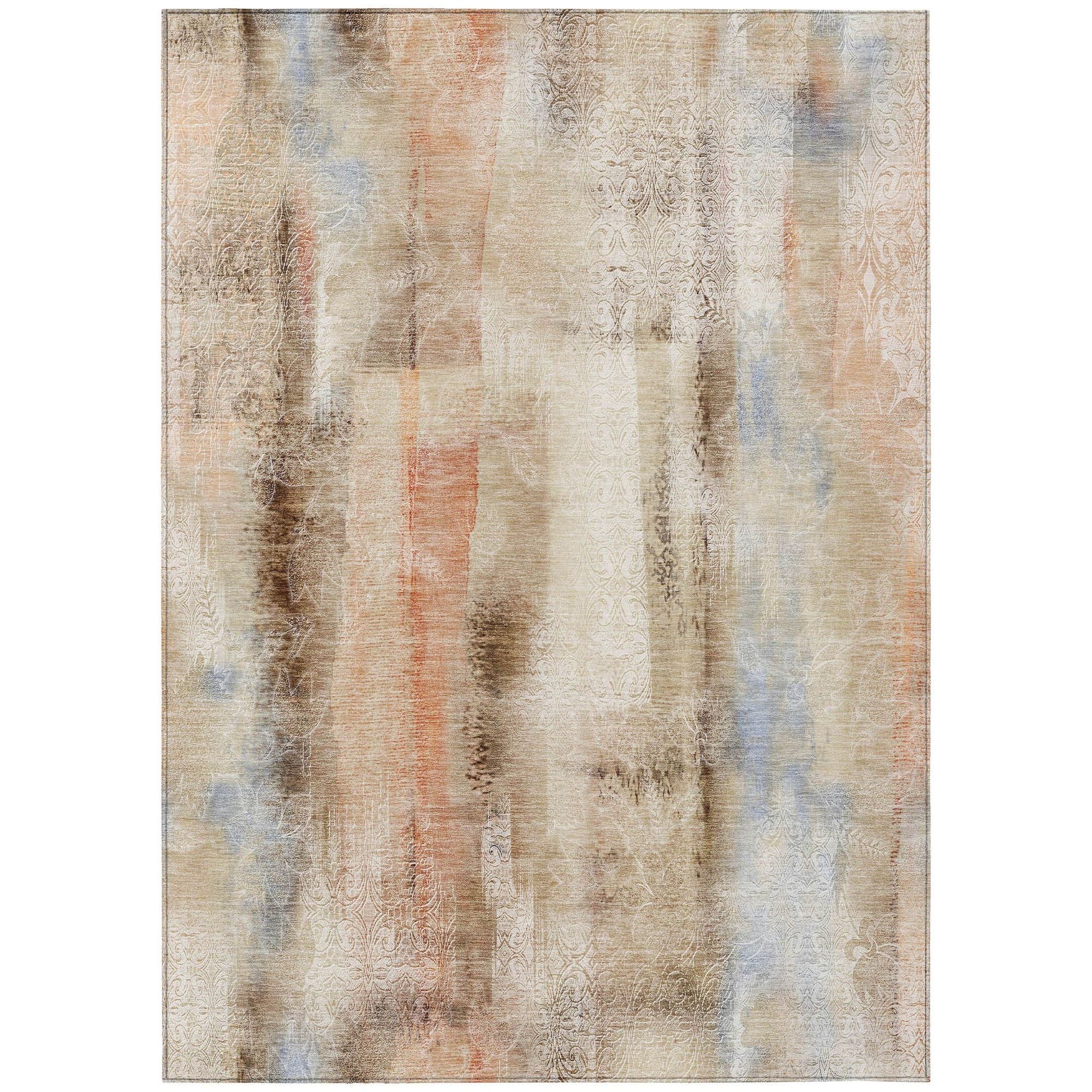 Machine Made ACN537 Beige Brown Rugs #color_beige brown