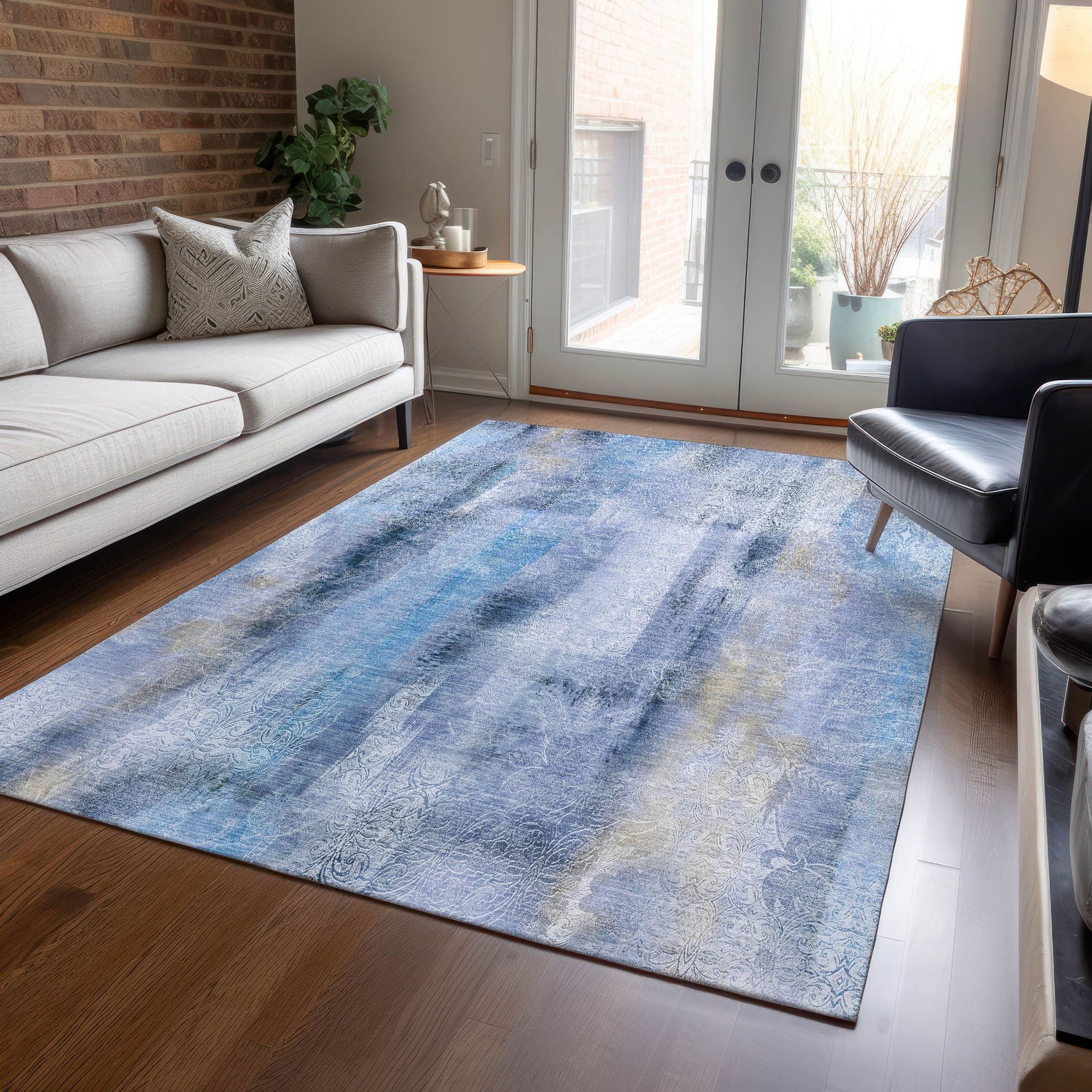 Machine Made ACN537 Blue  Rugs #color_blue 