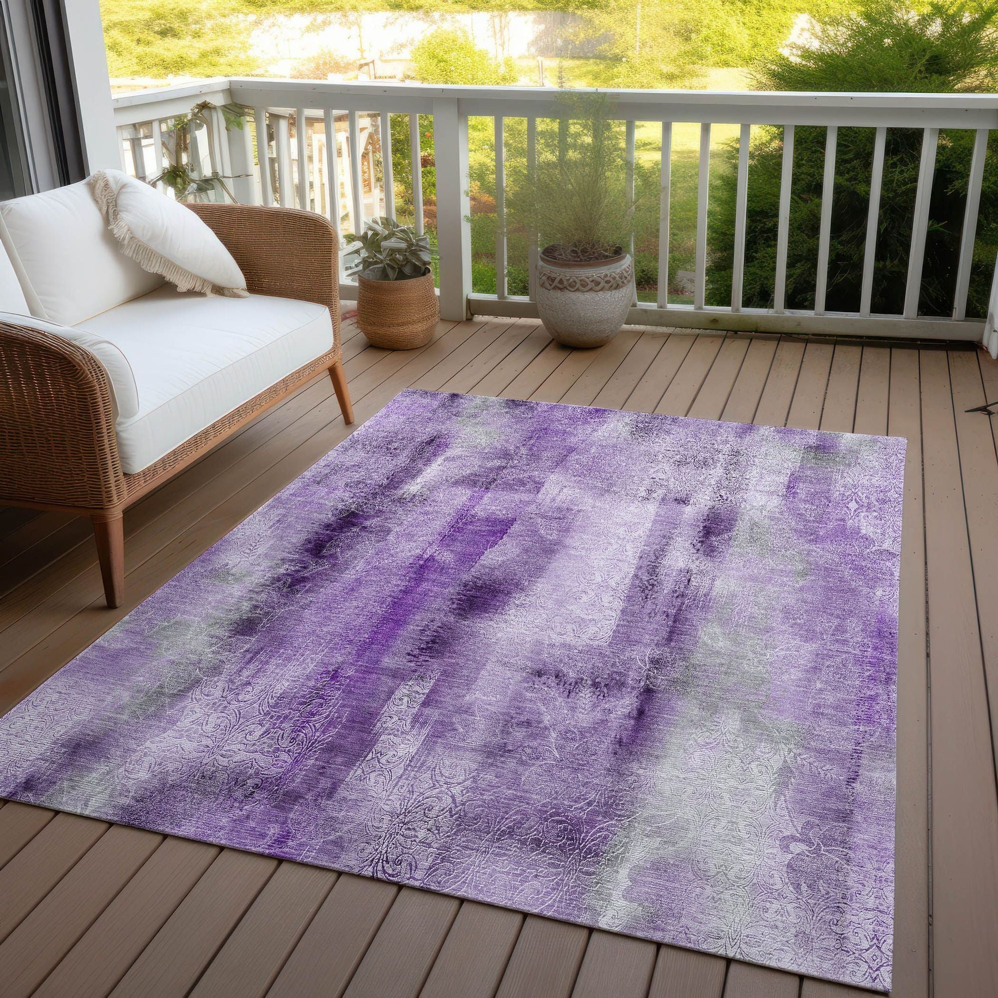 Machine Made ACN537 Purple  Rugs #color_purple 