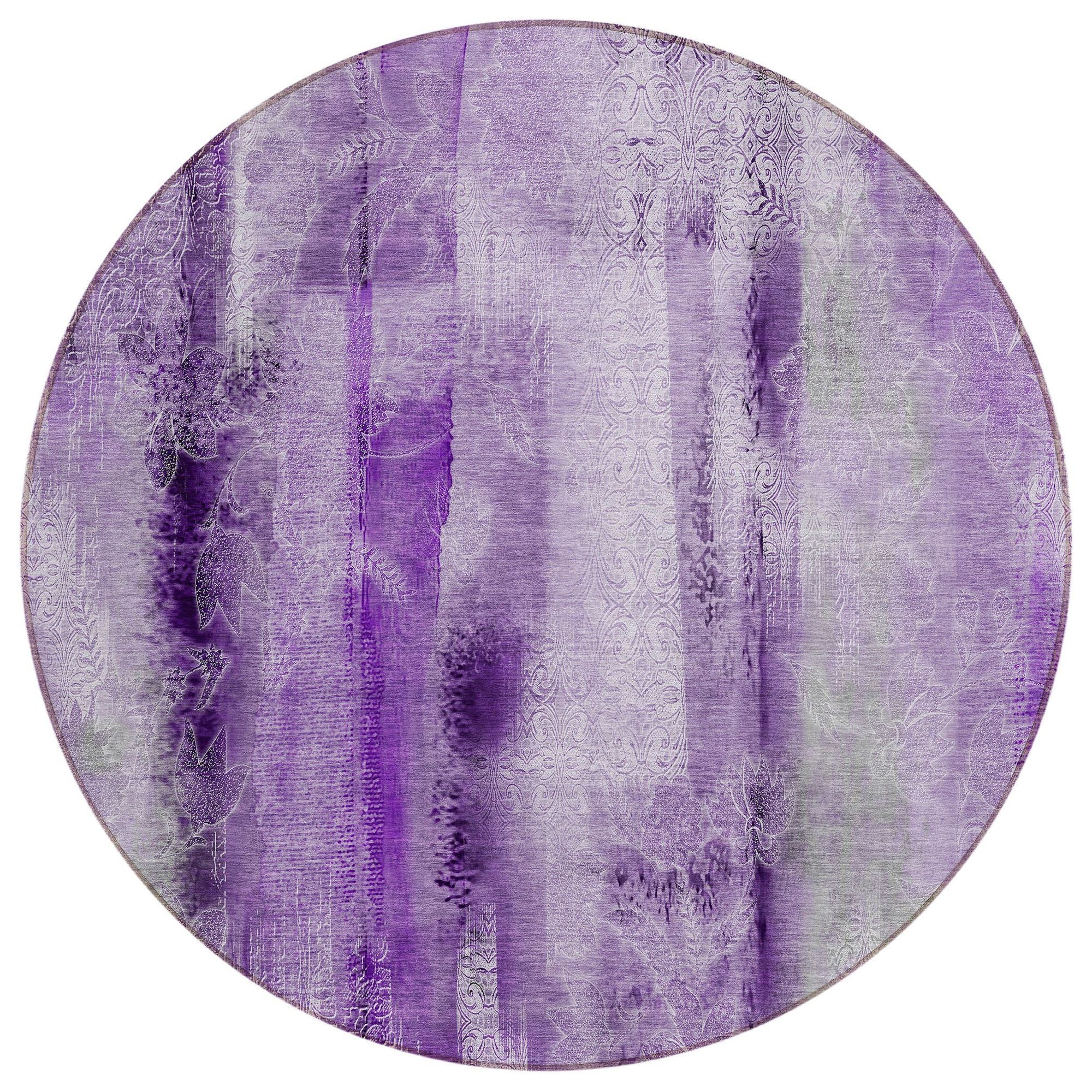 Machine Made ACN537 Purple  Rugs #color_purple 