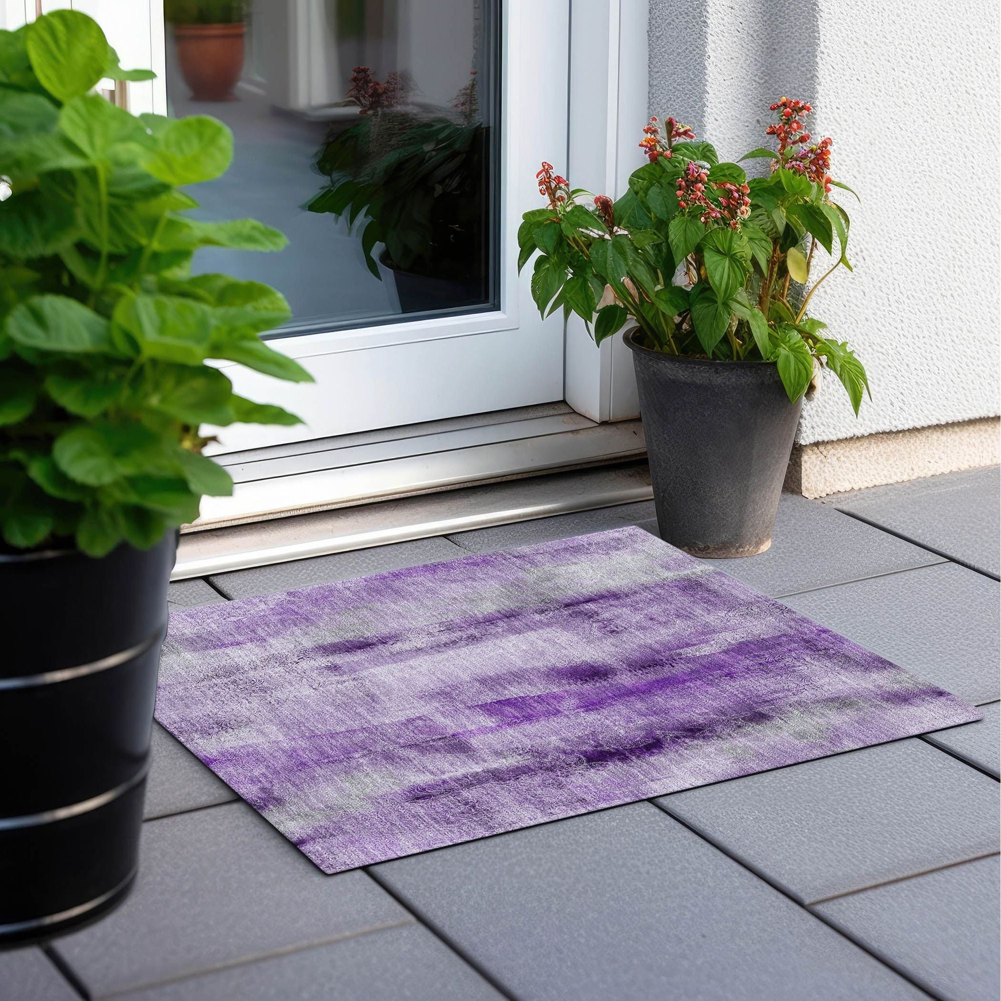 Machine Made ACN537 Purple  Rugs #color_purple 