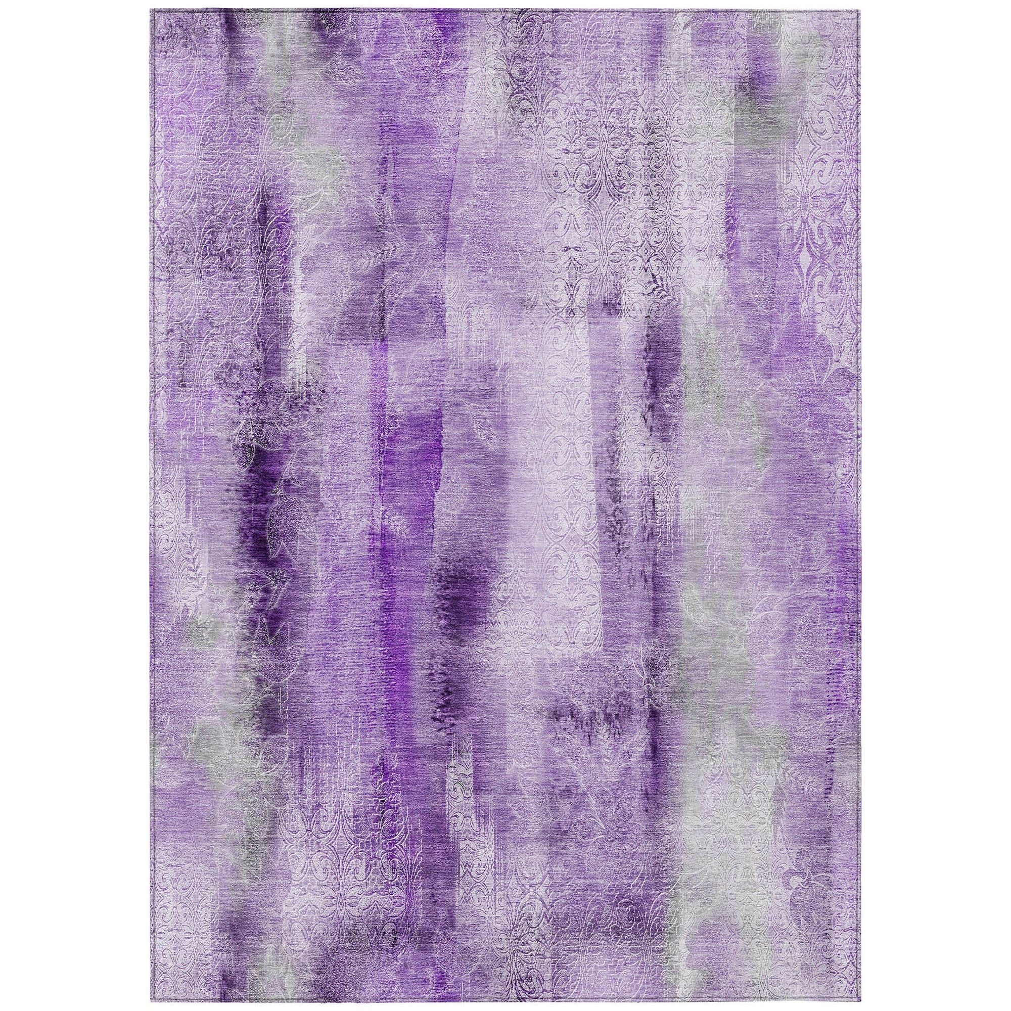 Machine Made ACN537 Purple  Rugs #color_purple 